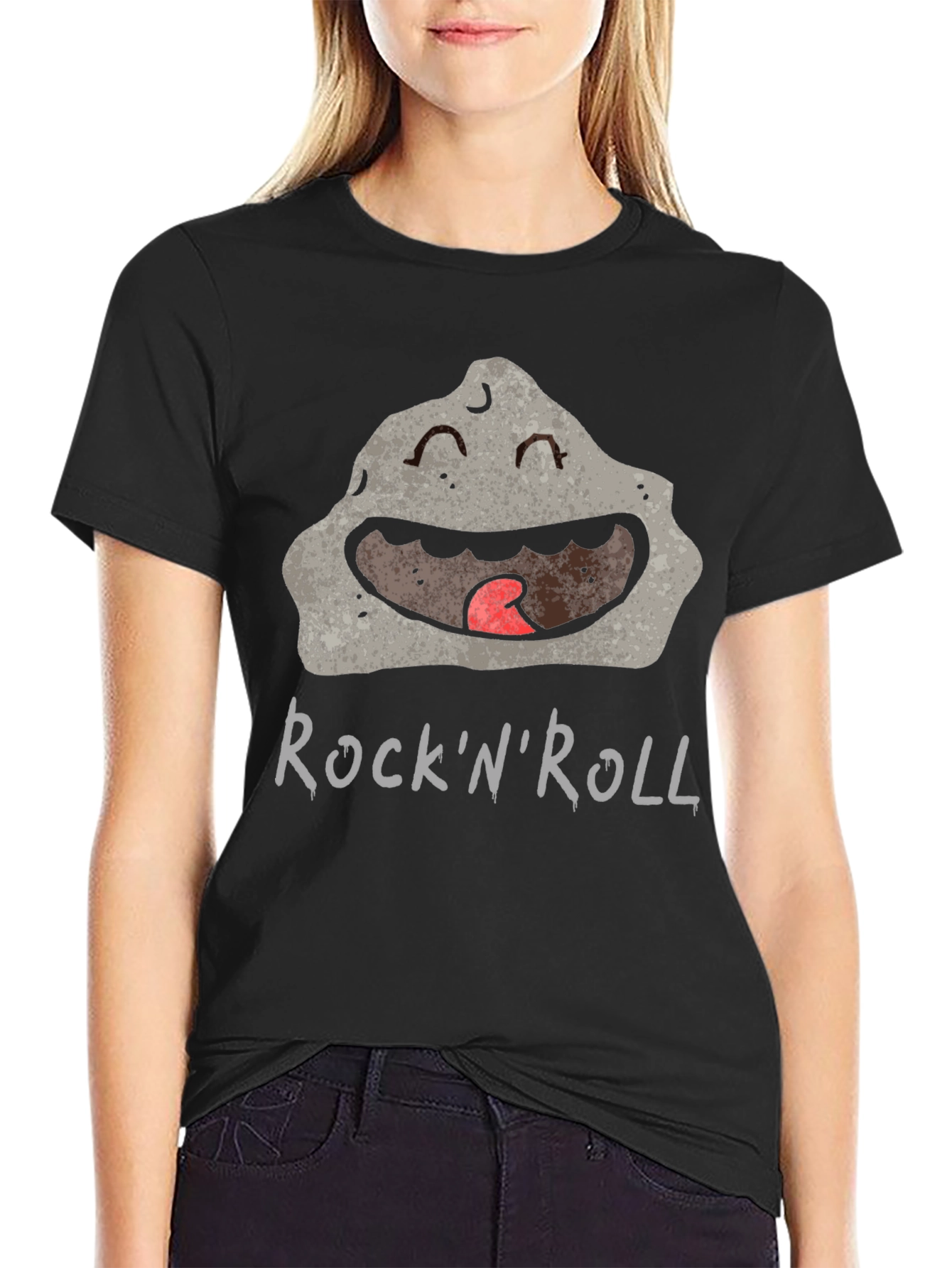 RocknRoll Cartoon Rock Graphic Tee