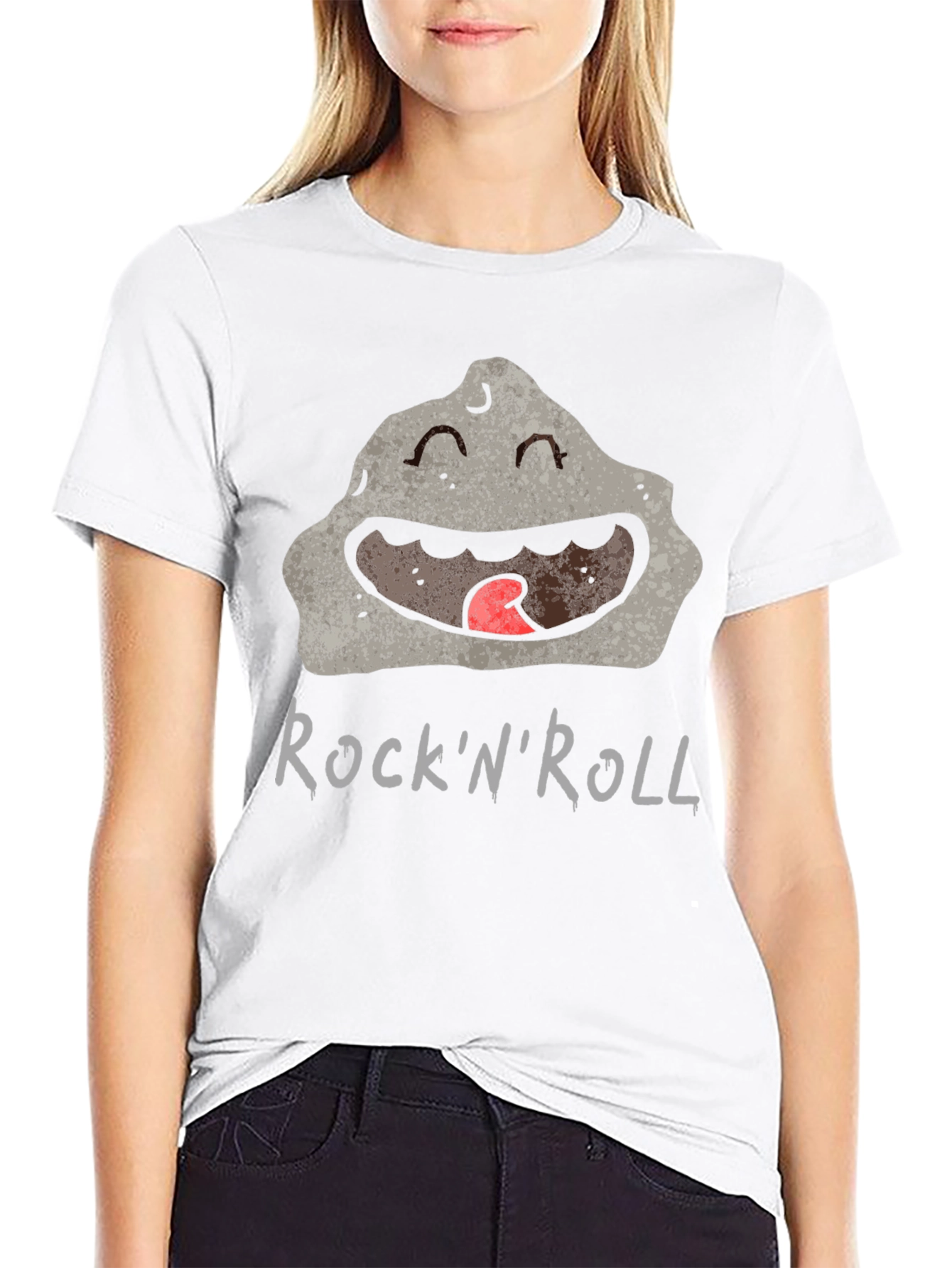 RocknRoll Cartoon Rock Graphic Tee