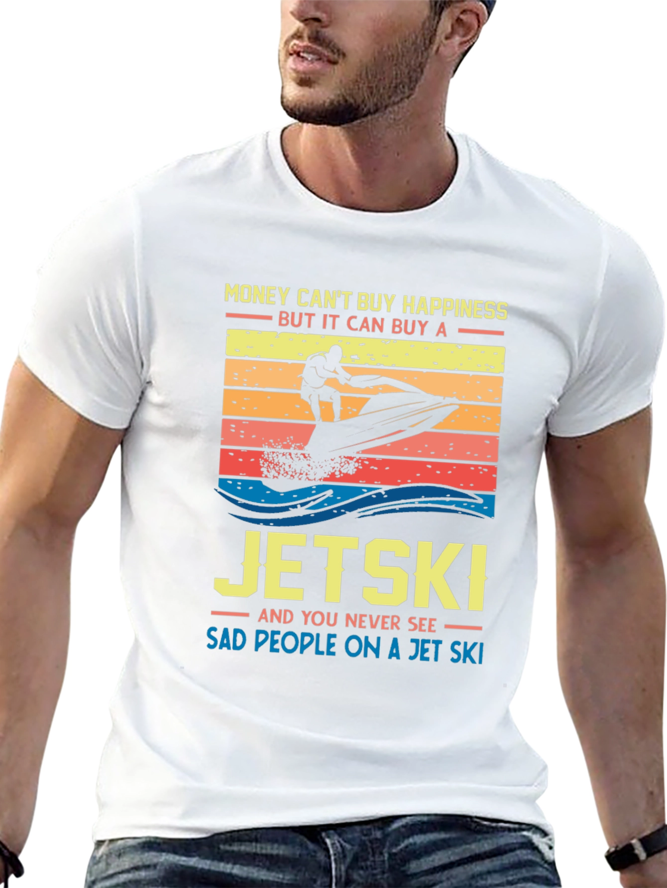 Jet Ski Happiness T-Shirt - Money Cant Buy Happiness