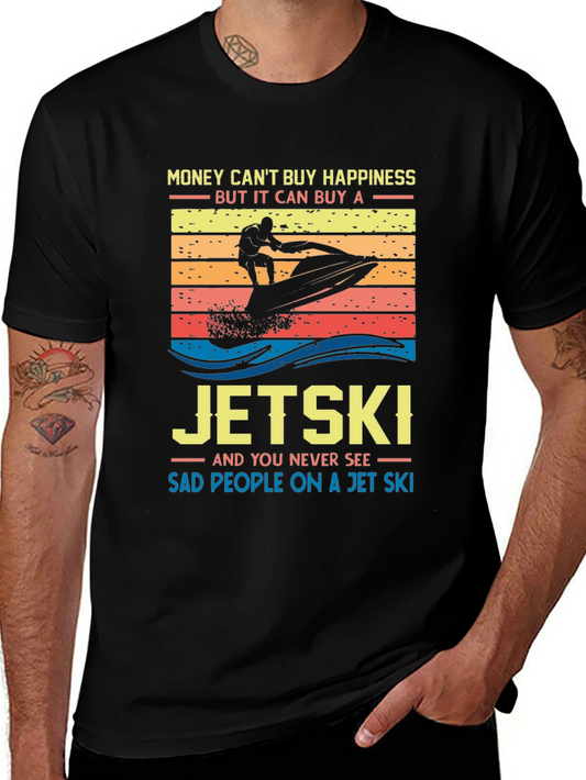 Jet Ski Happiness T-Shirt - Money Cant Buy Happiness