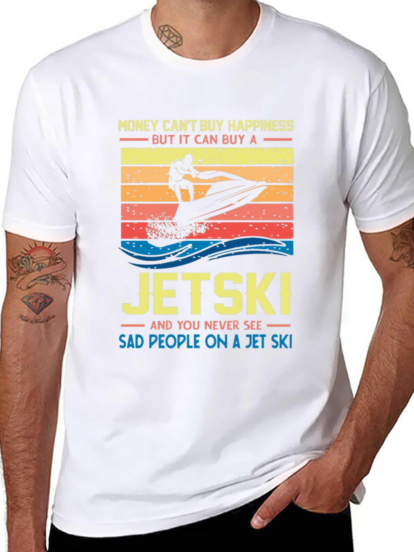 Jet Ski Happiness T-Shirt - Money Cant Buy Happiness