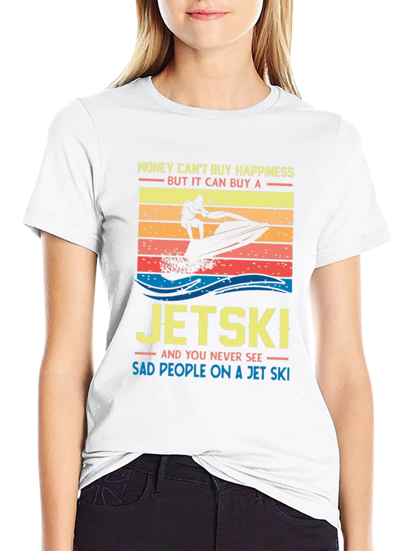Jet Ski Happiness T-Shirt - Money Cant Buy Happiness