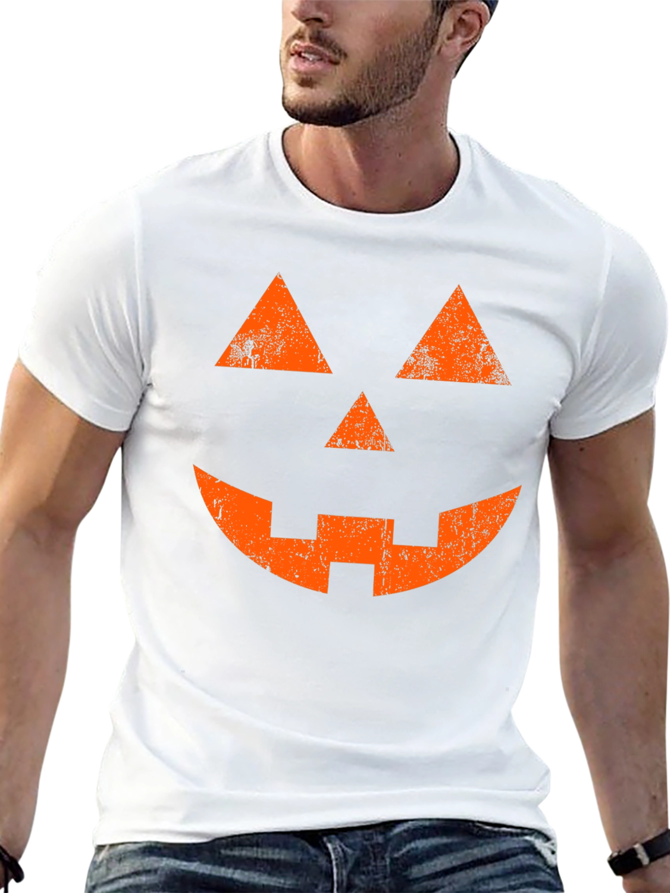 Halloween Jack-o-Lantern Face T-Shirt - Spooky Season