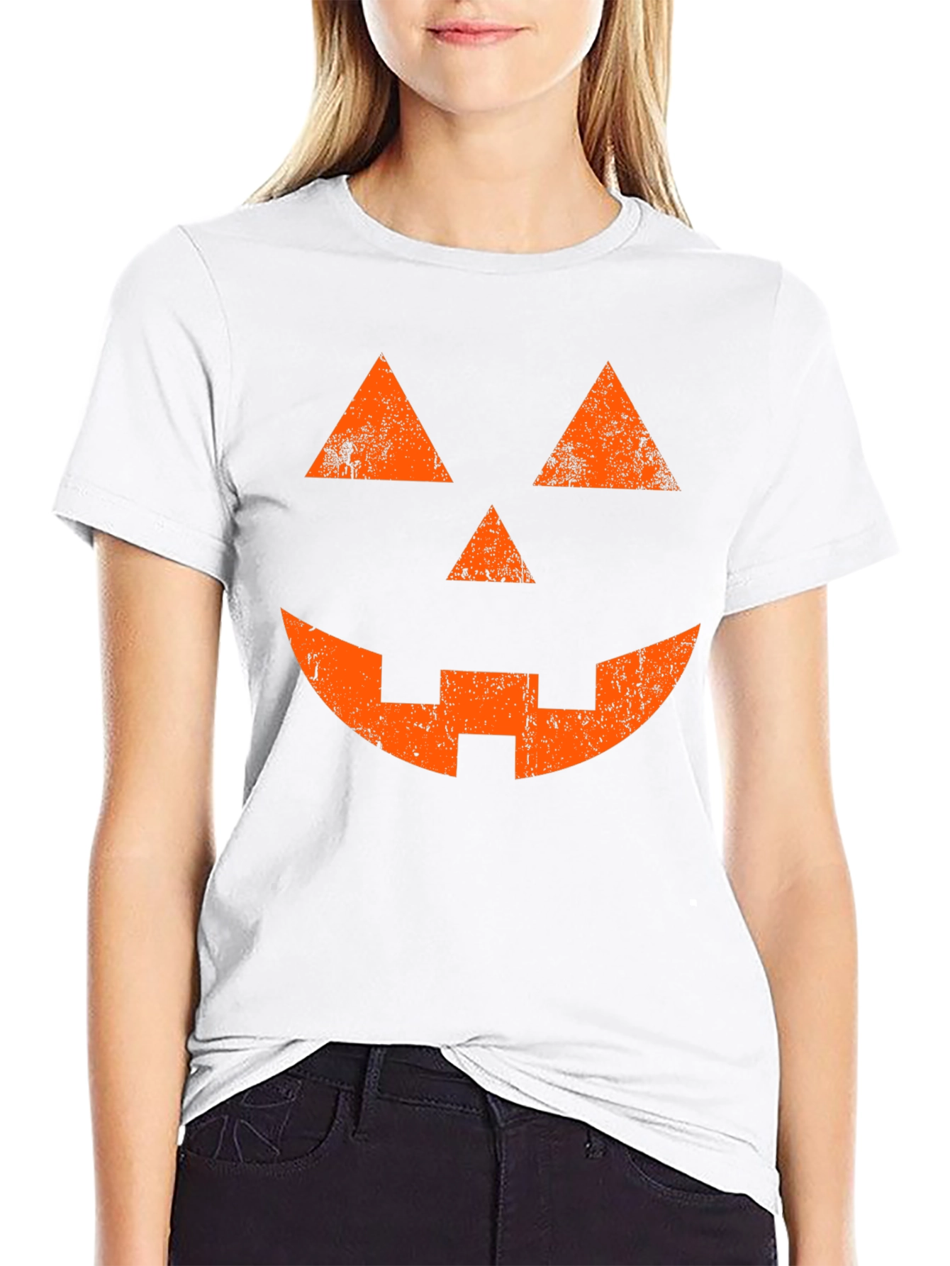 Halloween Jack-o-Lantern Face T-Shirt - Spooky Season