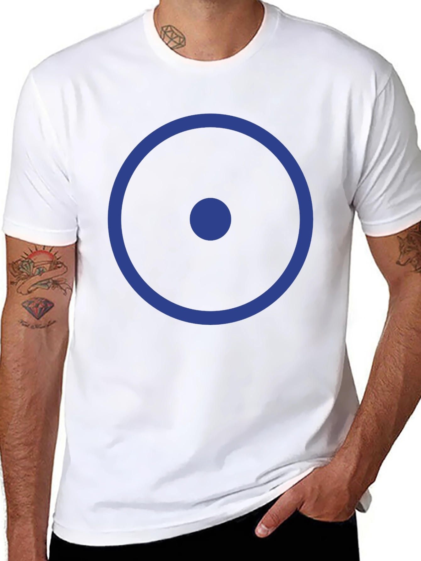 Blue Circle T-Shirt - Minimalist Graphic Tee