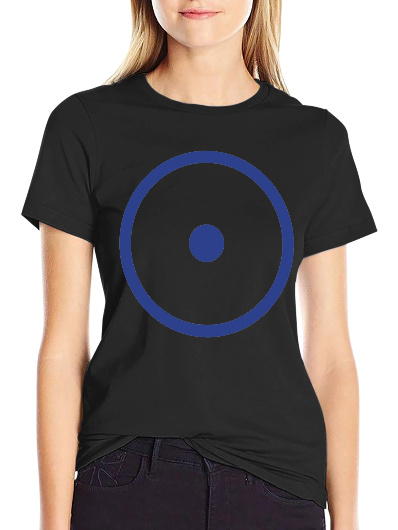 Blue Circle T-Shirt - Minimalist Graphic Tee
