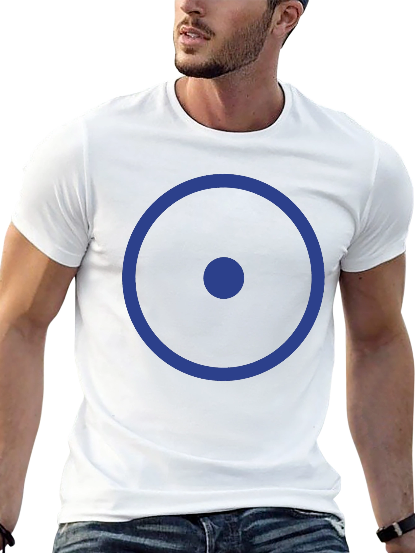 Blue Circle T-Shirt - Minimalist Graphic Tee