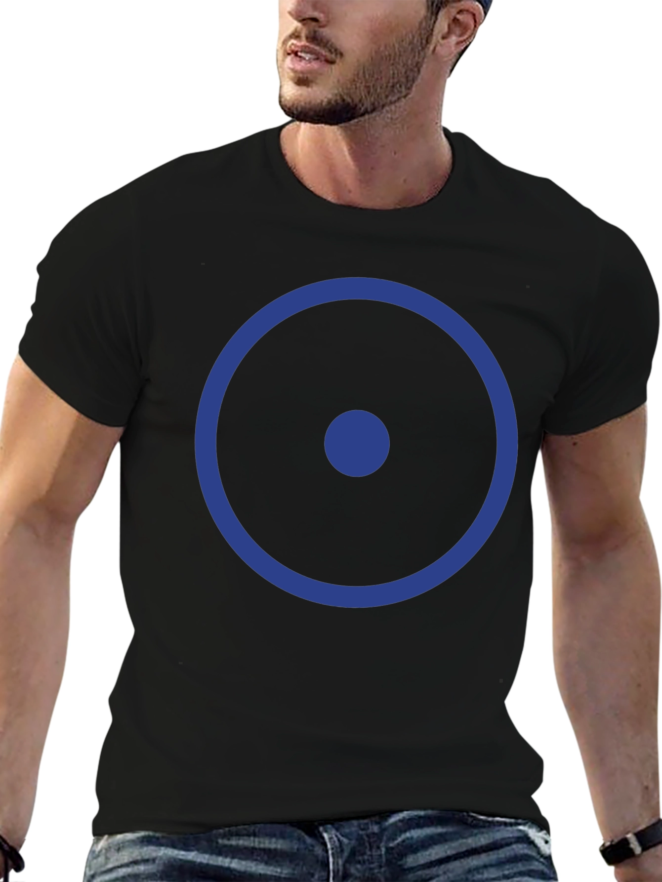 Blue Circle T-Shirt - Minimalist Graphic Tee
