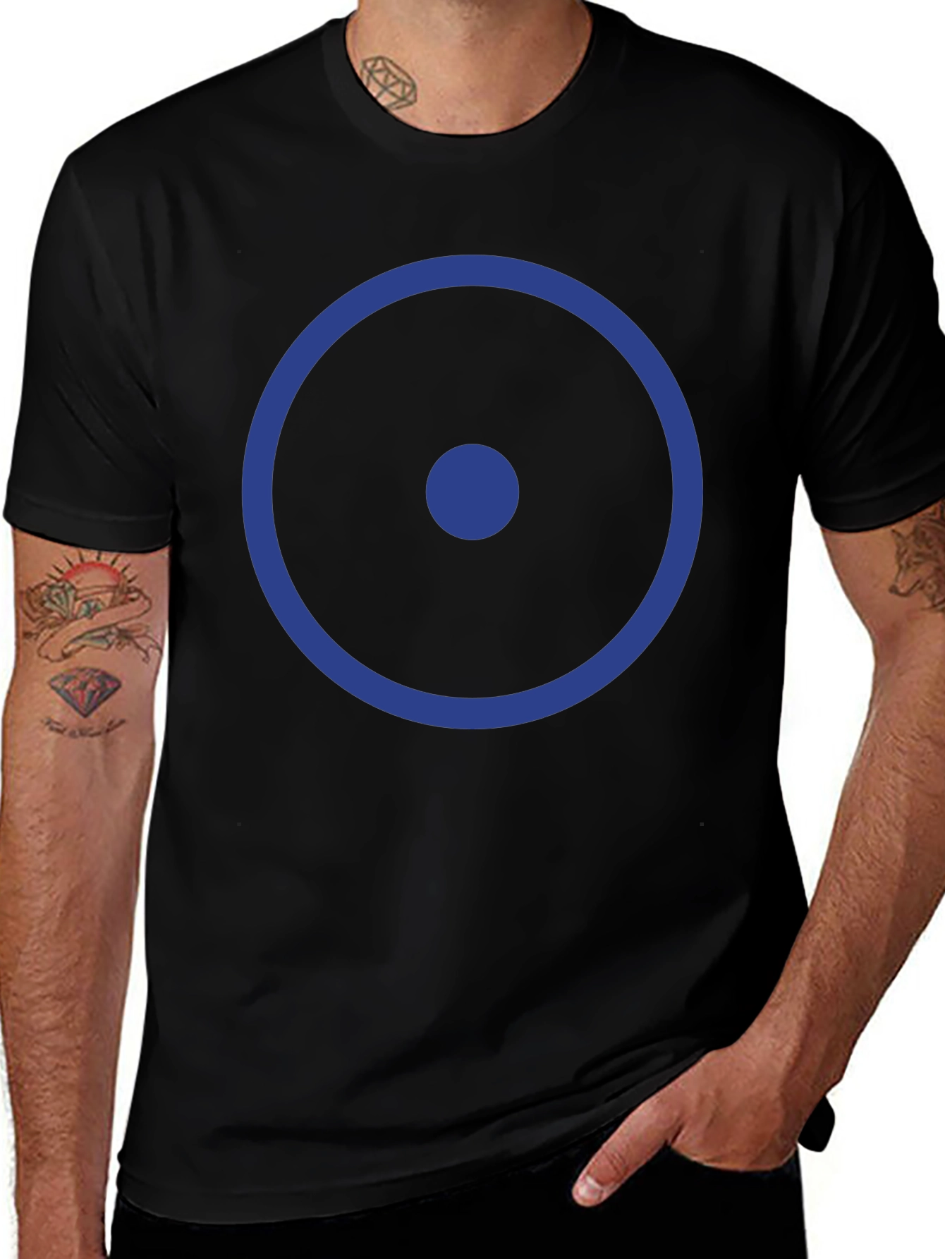 Blue Circle T-Shirt - Minimalist Graphic Tee