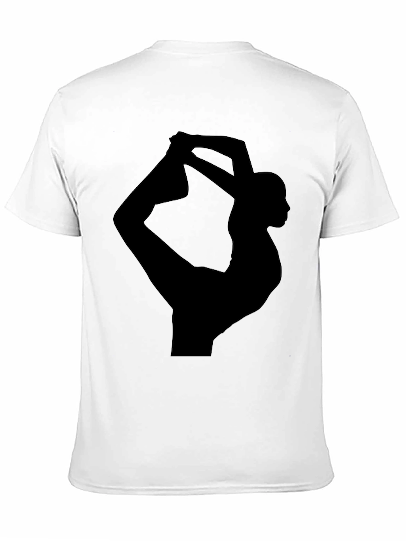 Yoga Pose Graphic Tee - Black Cotton Blend Shirt