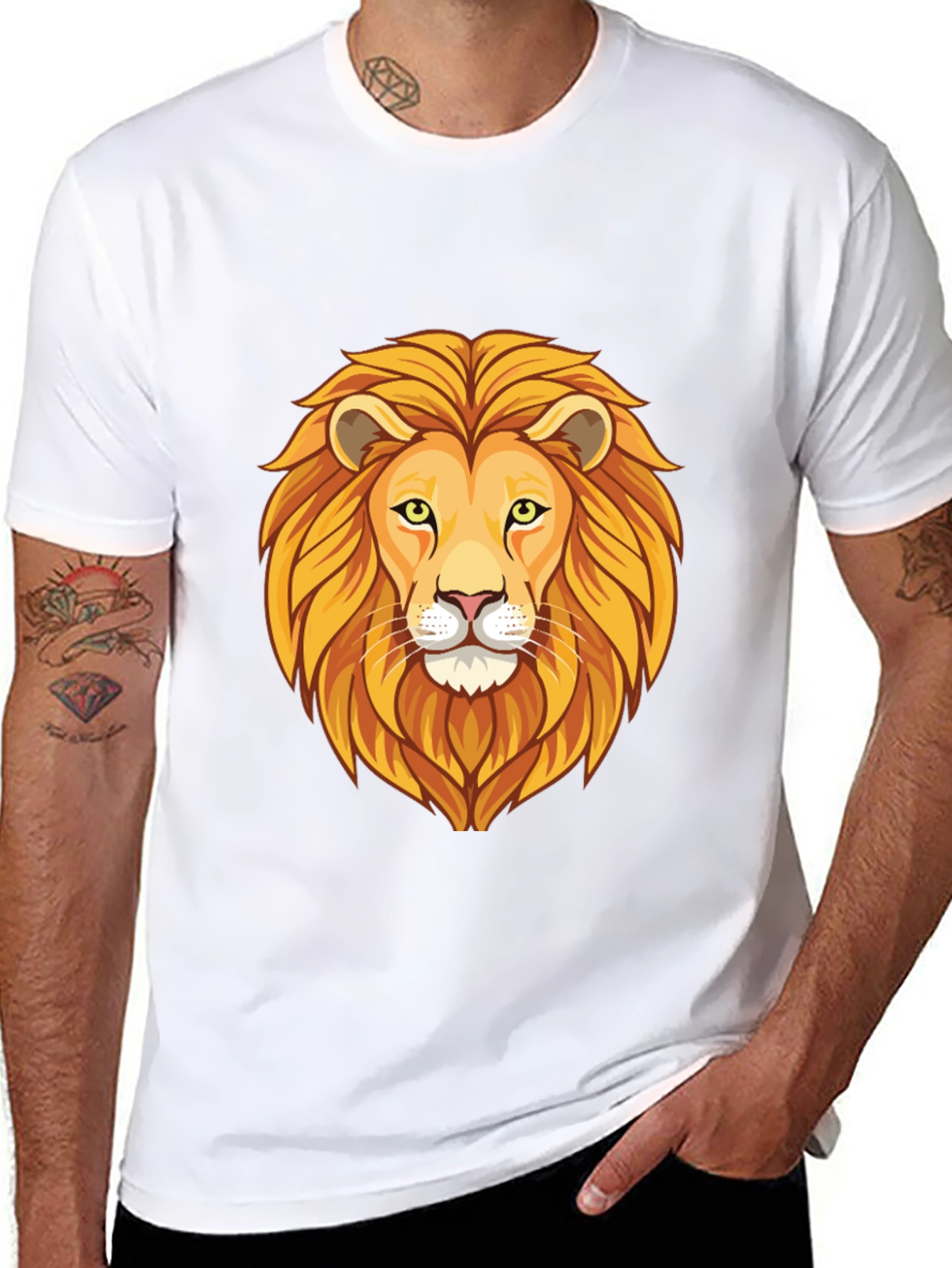 Lion Graphic Tee - Bold Animal Print