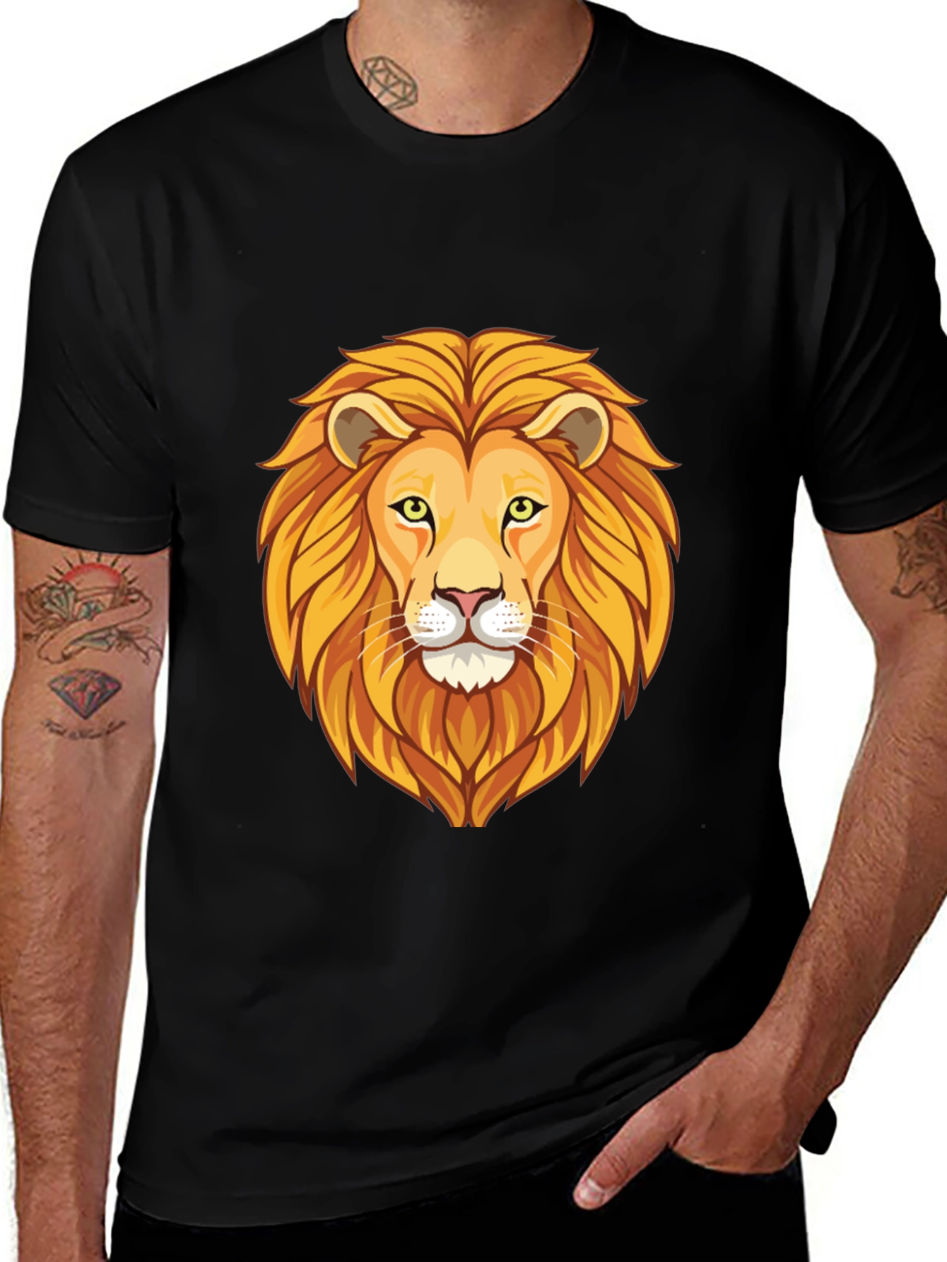 Lion Graphic Tee - Bold Animal Print