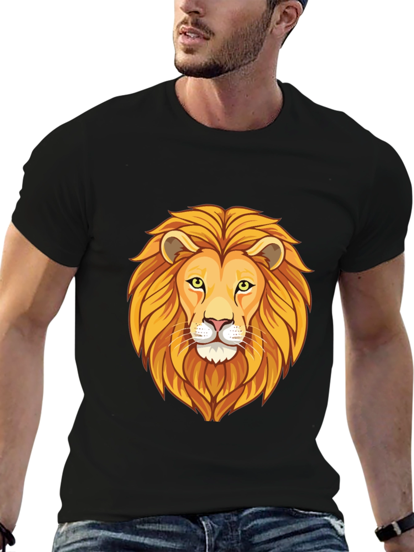 Lion Graphic Tee - Bold Animal Print
