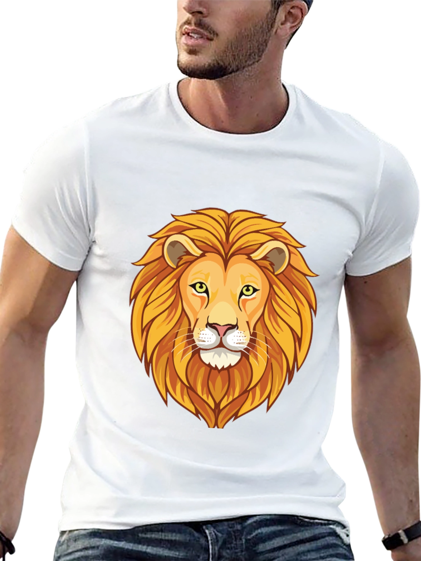 Lion Graphic Tee - Bold Animal Print