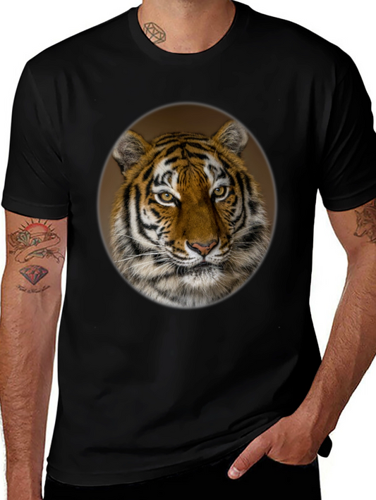 Tiger Portrait Black Graphic T-Shirt