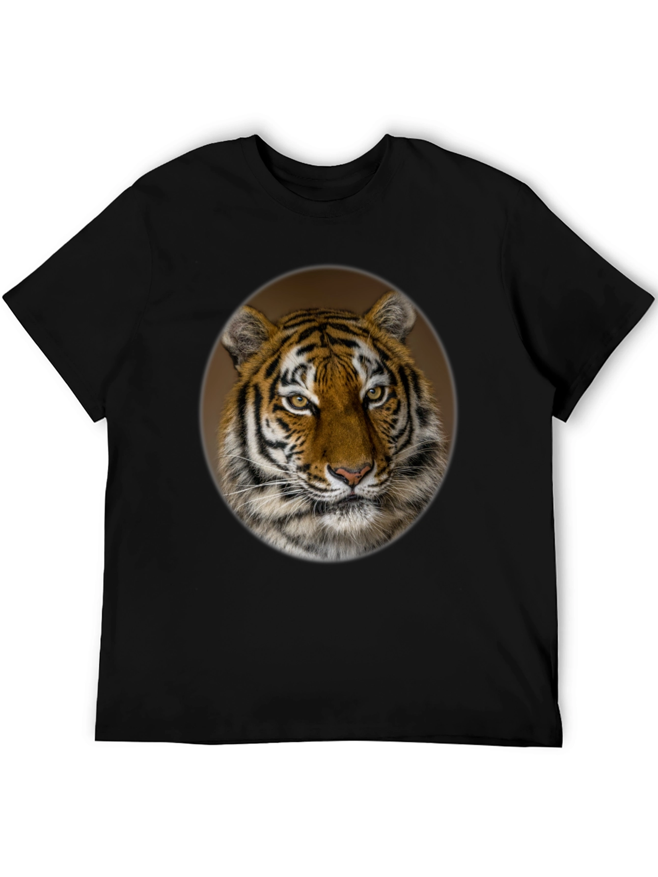 Tiger Portrait Black Graphic T-Shirt