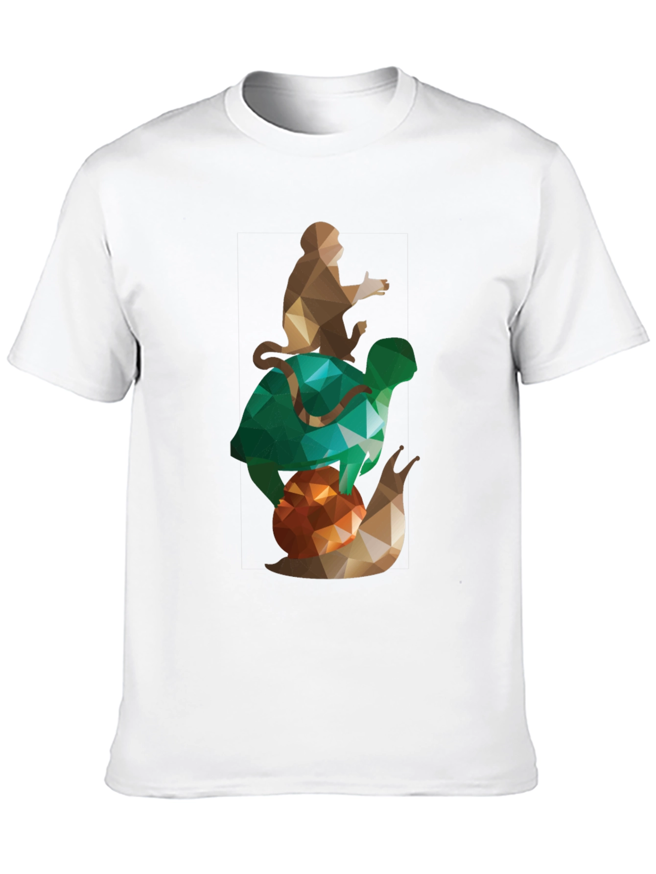 Monkey Turtle Snail Graphic T-Shirt