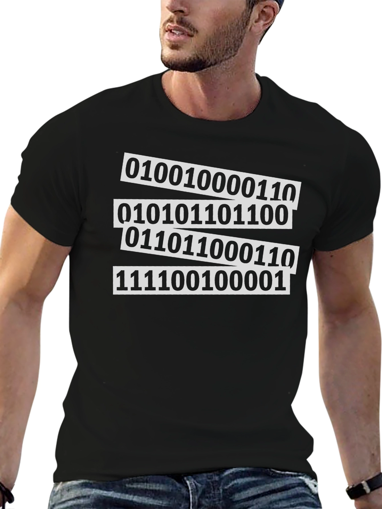 Binary Code Graphic Tee - Programmer Shirt