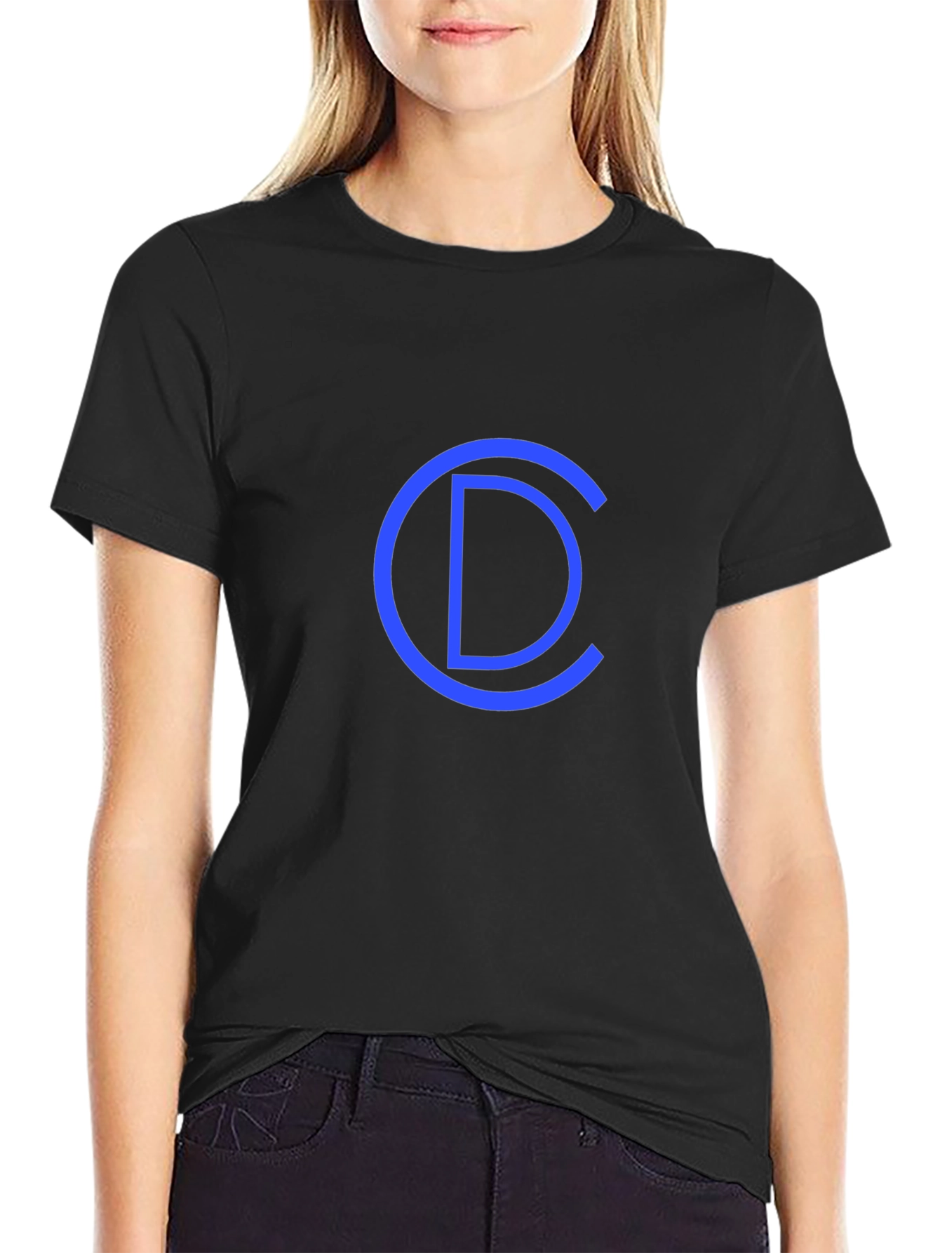 Cool Blue CD Graphic Black T-Shirt
