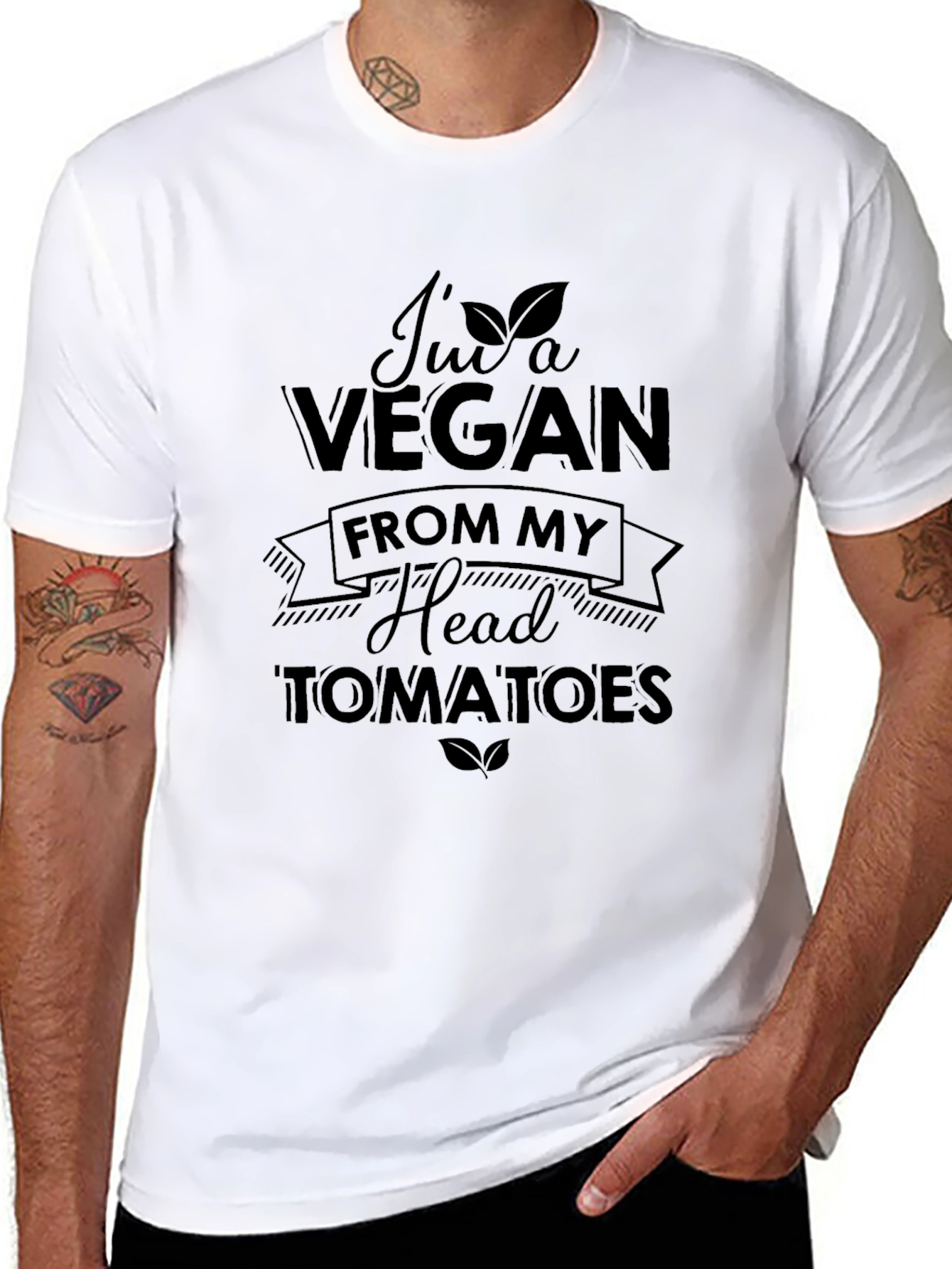Im a Vegan From My Head Tomatoes T-Shirt
