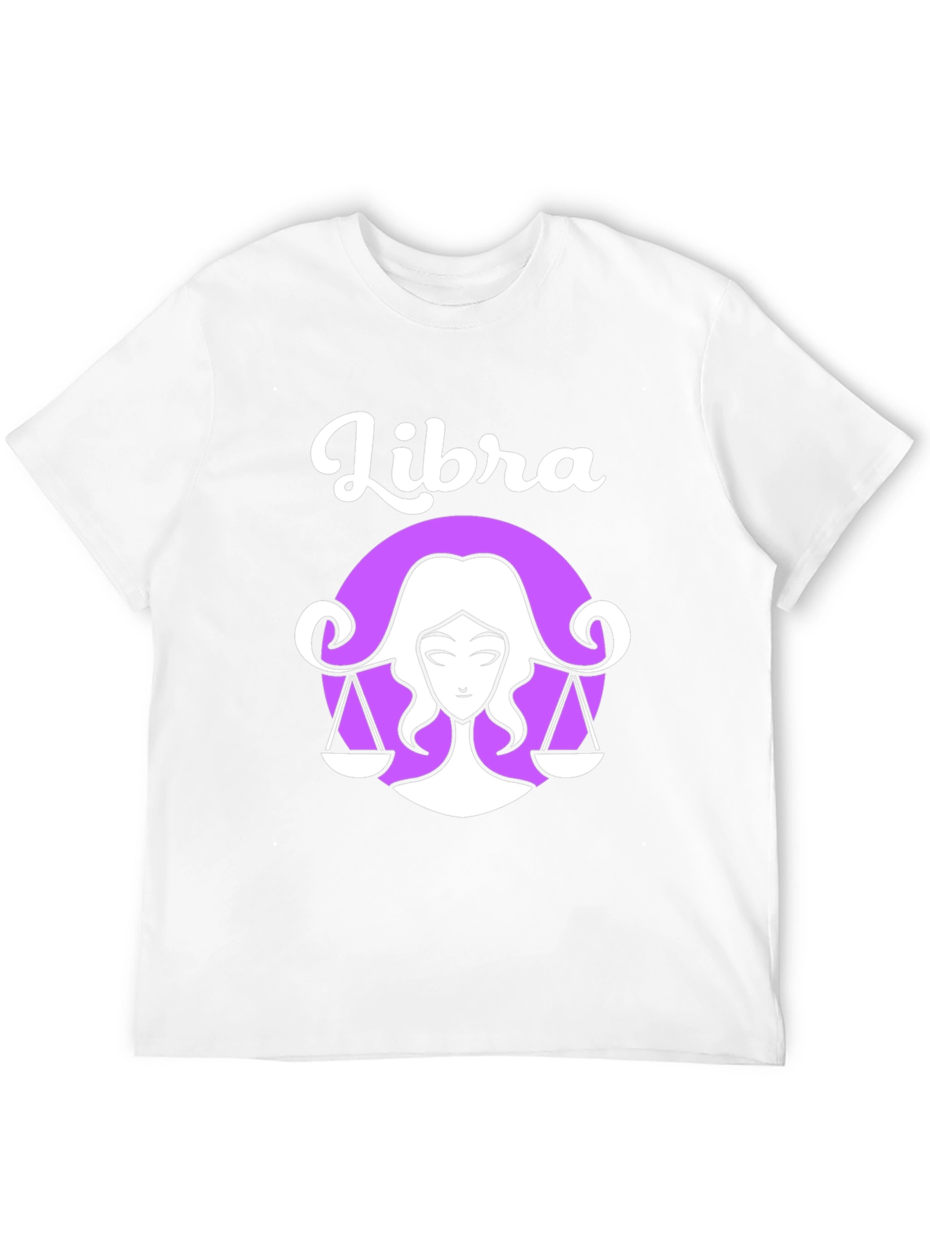 Libra Zodiac Graphic Tee - Black Cotton Shirt