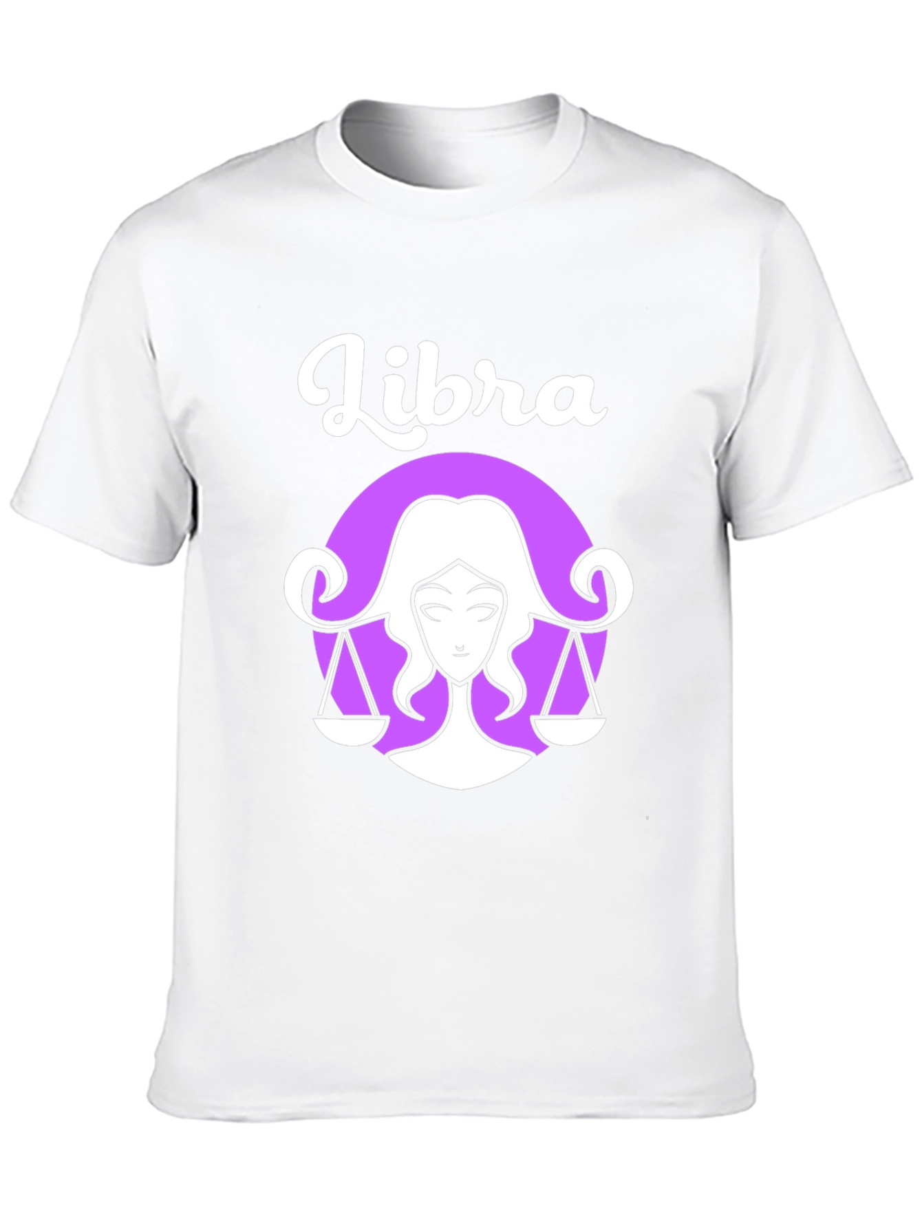 Libra Zodiac Graphic Tee - Black Cotton Shirt