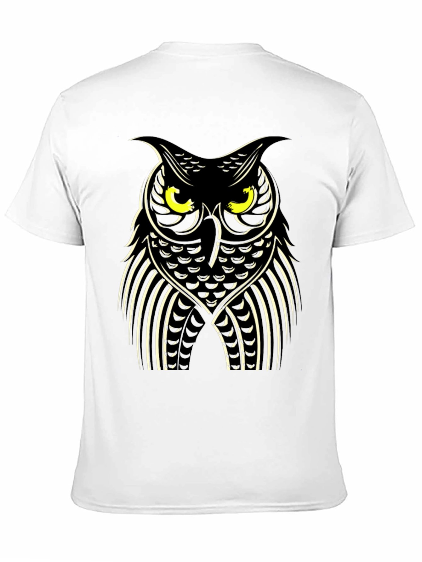 Owl Graphic Print Black T-Shirt