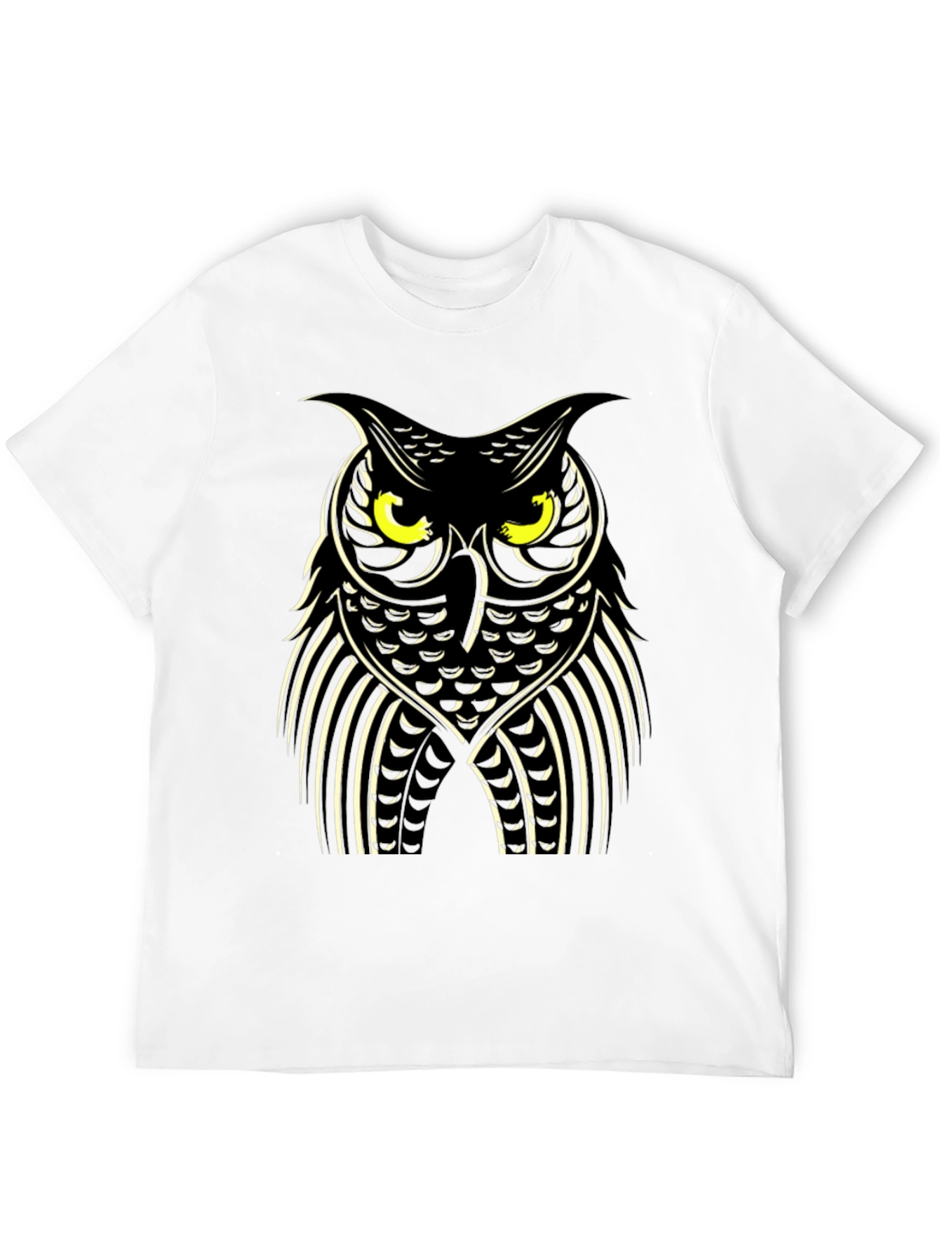 Owl Graphic Print Black T-Shirt