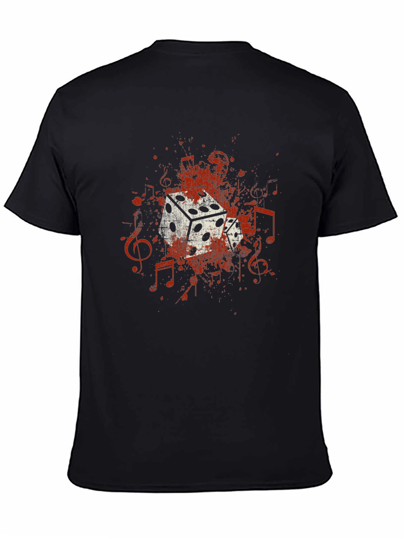 Dice and Music Note Graphic Tee - Unisex