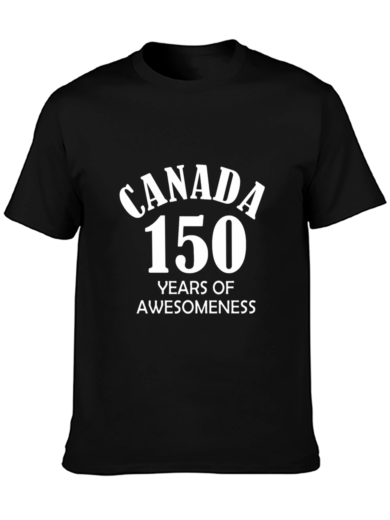Canada 150 Years of Awesomeness Black T-Shirt