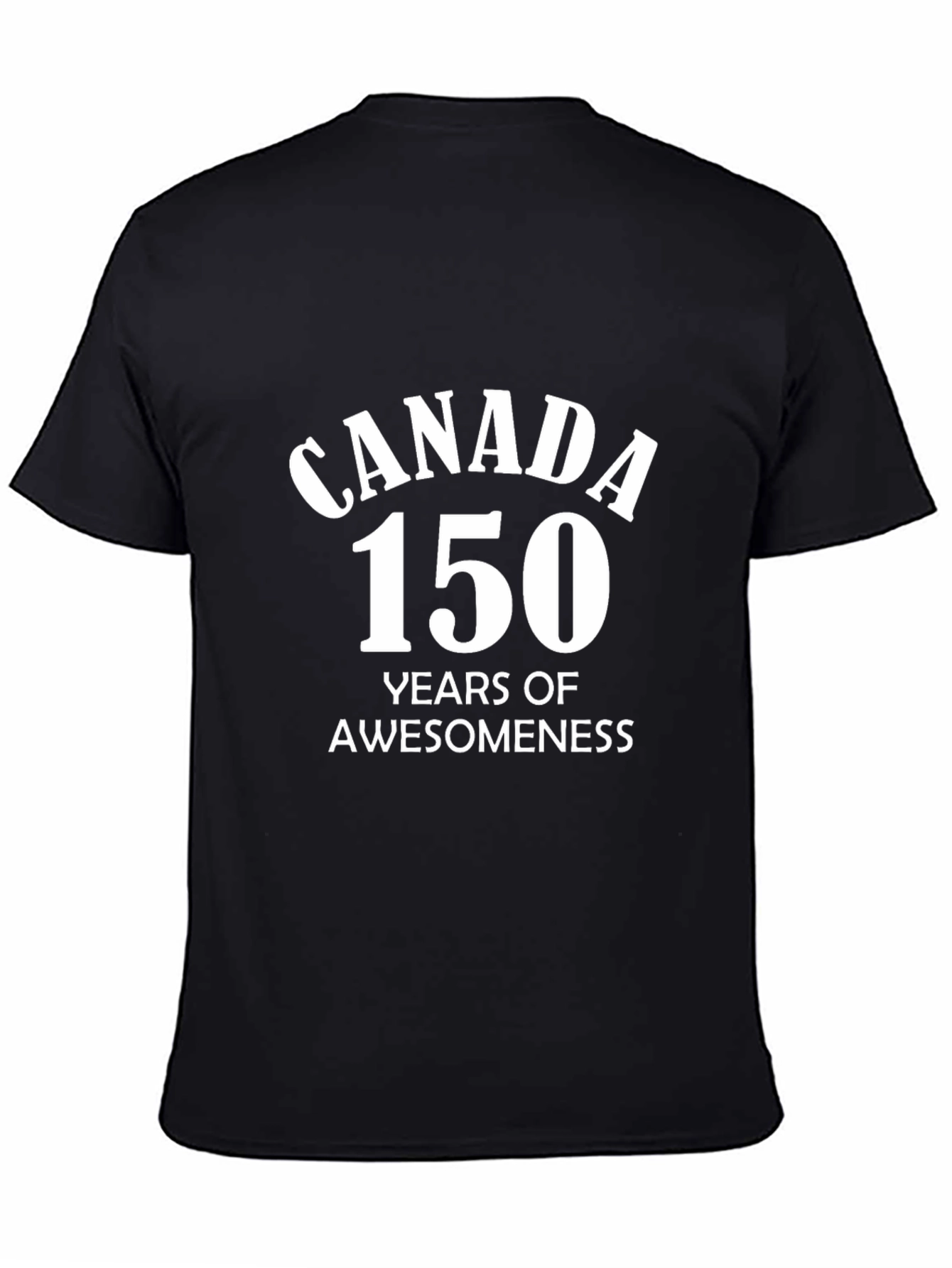 Canada 150 Years of Awesomeness Black T-Shirt
