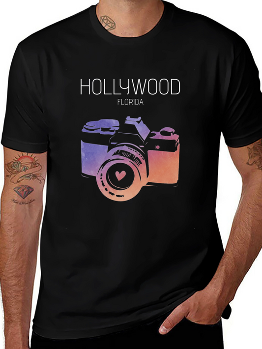 Hollywood Florida Camera Graphic T-Shirt