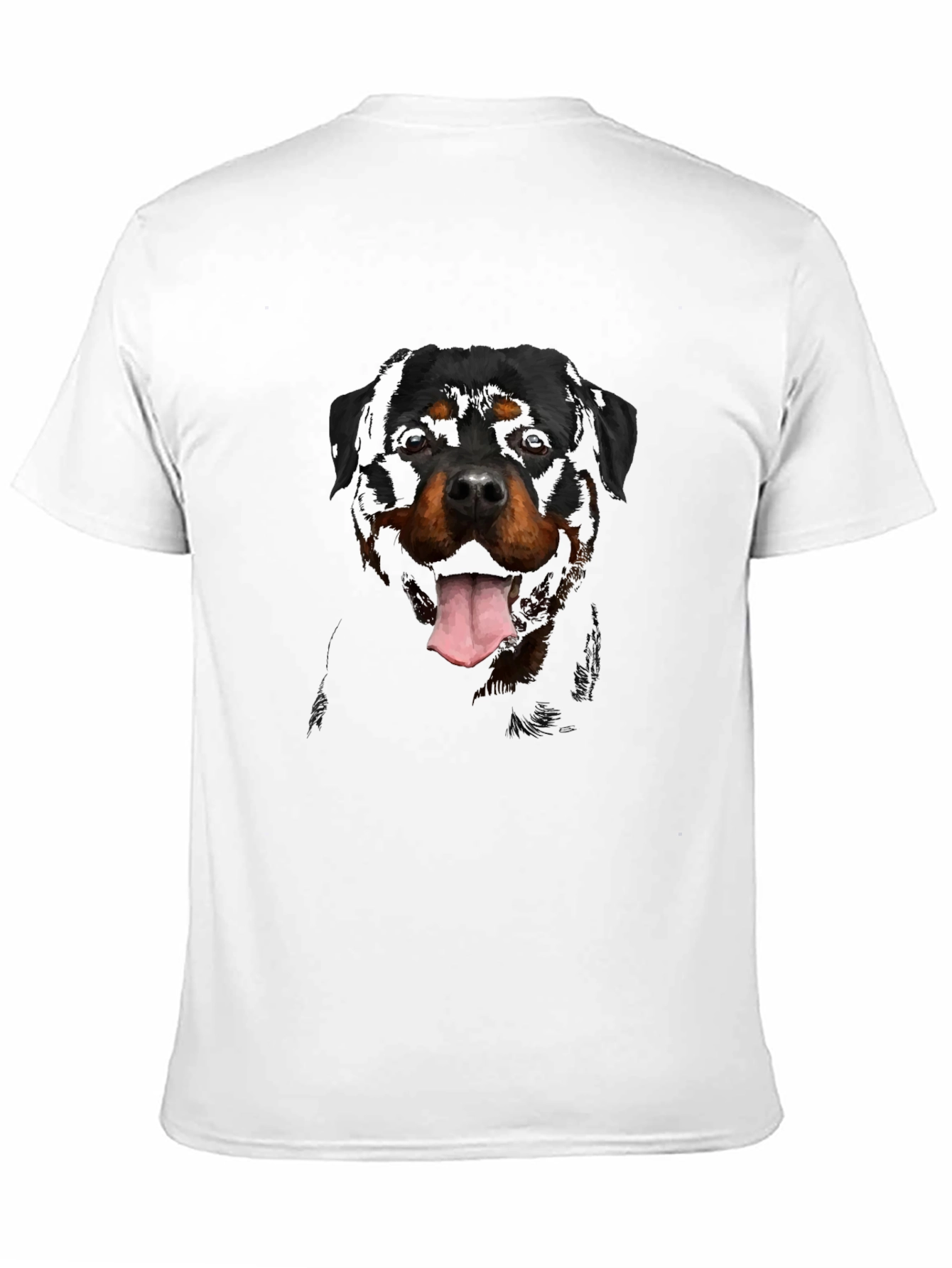 Rottweiler Dog Graphic Print Black T-Shirt
