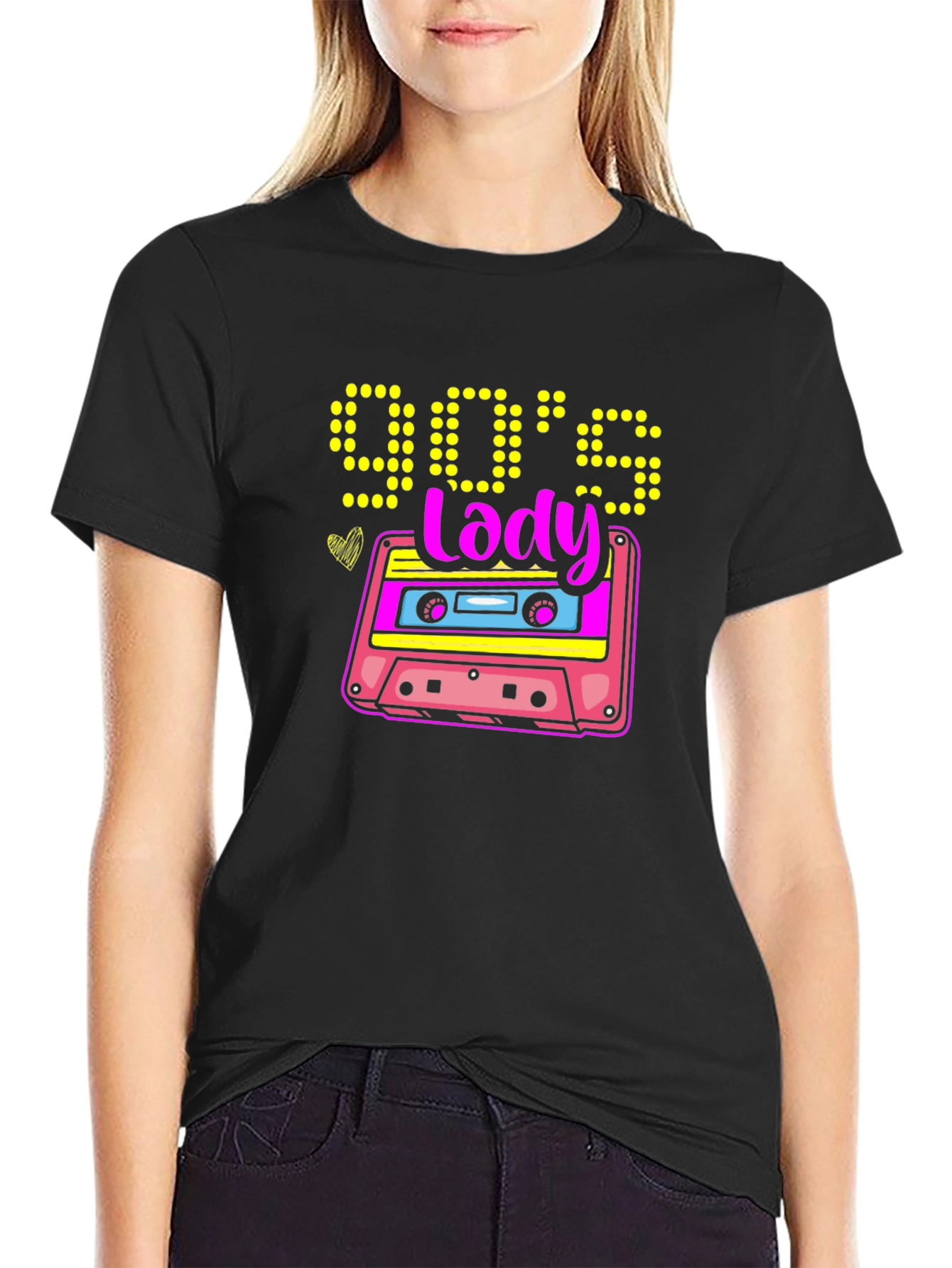 90s Lady Cassette Tape Graphic Tee