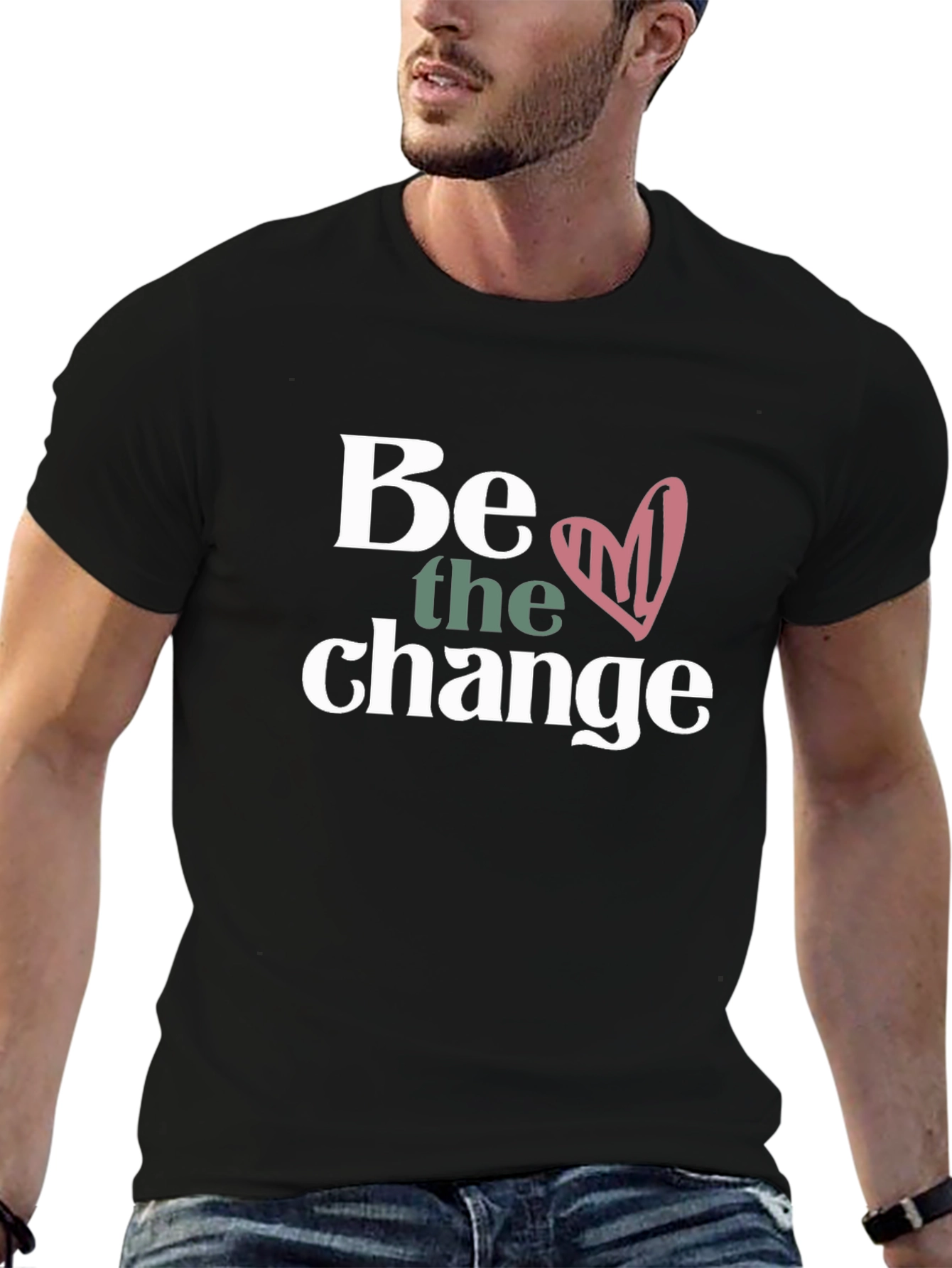 Be the Change Graphic Tee - Motivational T-Shirt