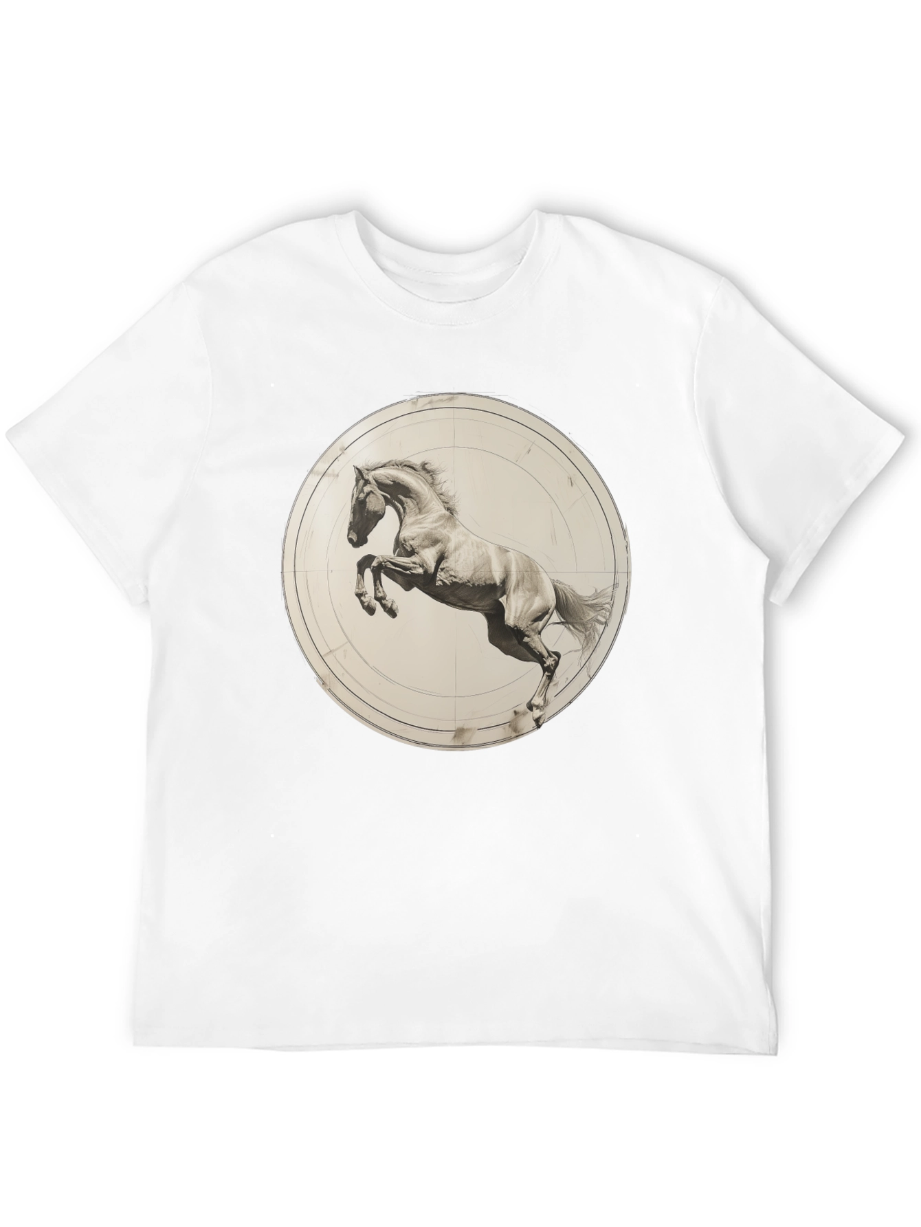 Black Tee with Horse Graphic