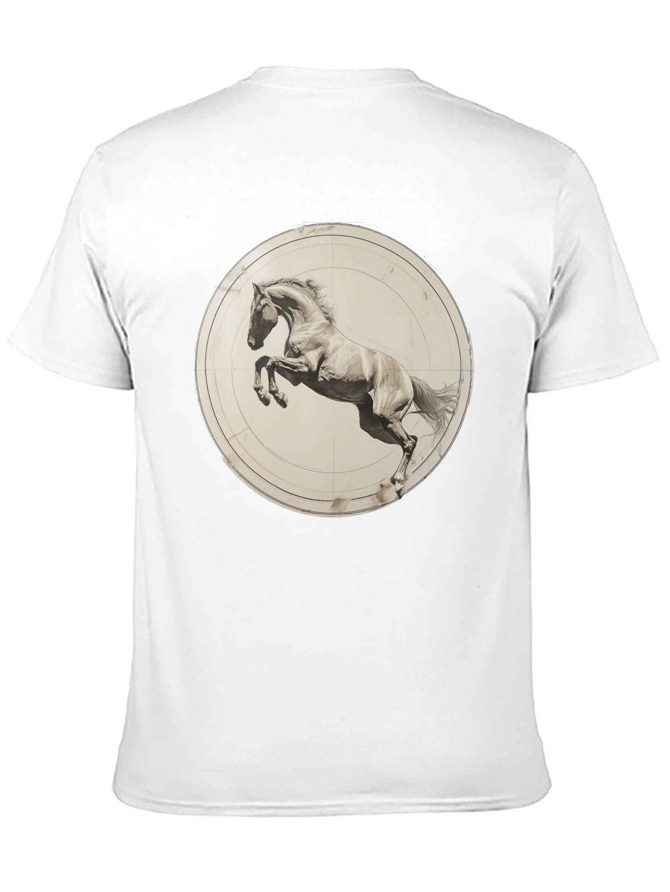 Black Tee with Horse Graphic