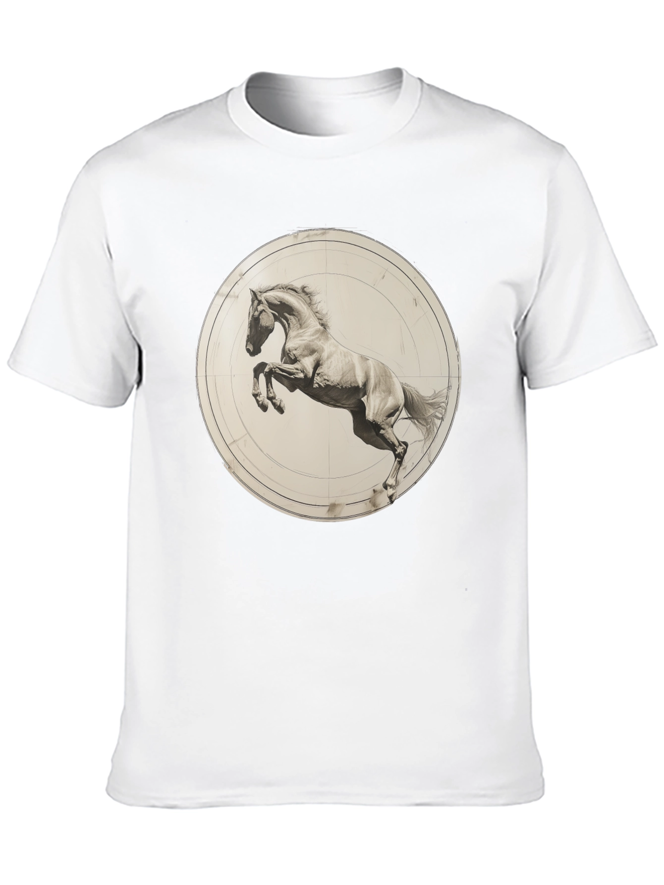 Black Tee with Horse Graphic