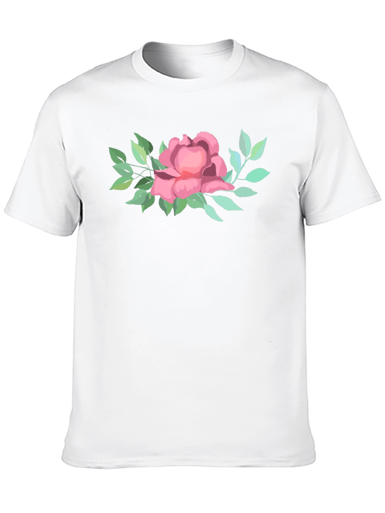 Black Floral T-Shirt: Elegant Botanical Design