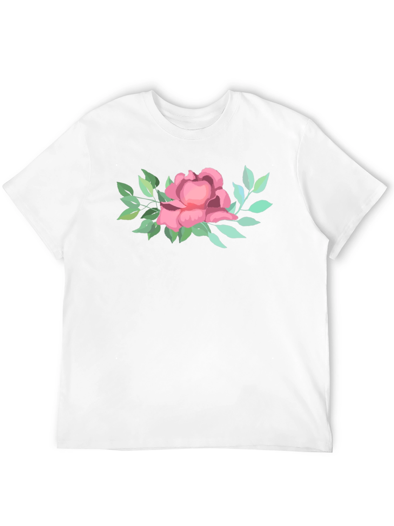 Black Floral T-Shirt: Elegant Botanical Design