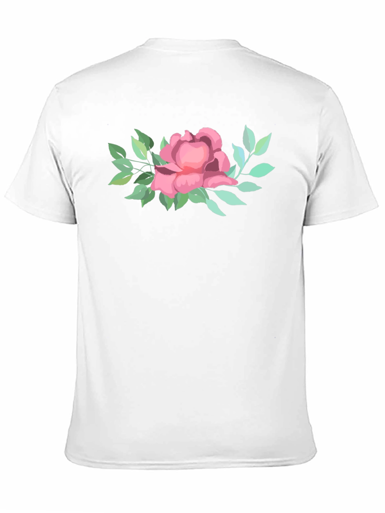 Black Floral T-Shirt: Elegant Botanical Design