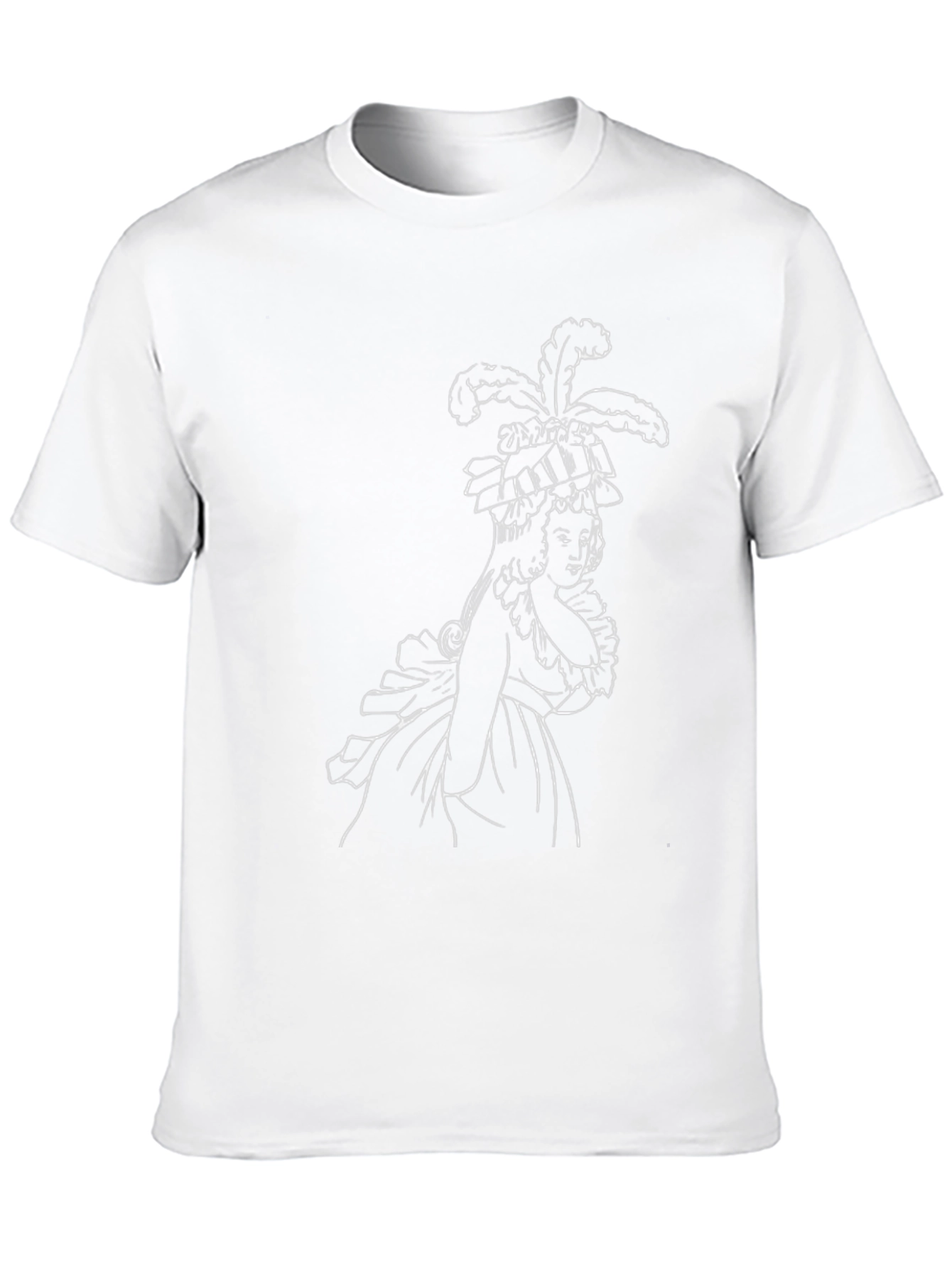 Elegant Black T-Shirt with White Graphic