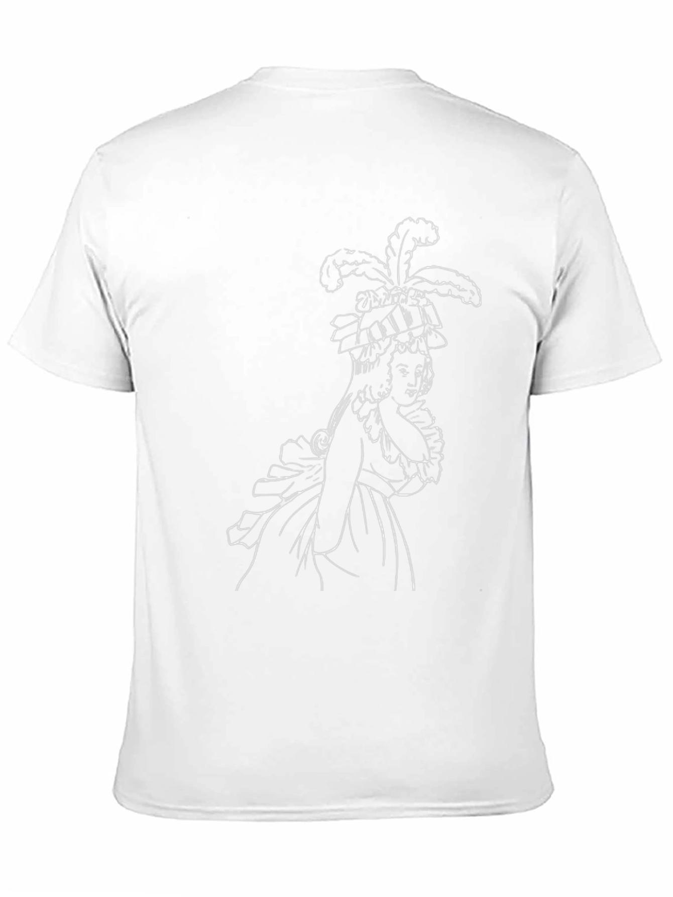 Elegant Black T-Shirt with White Graphic