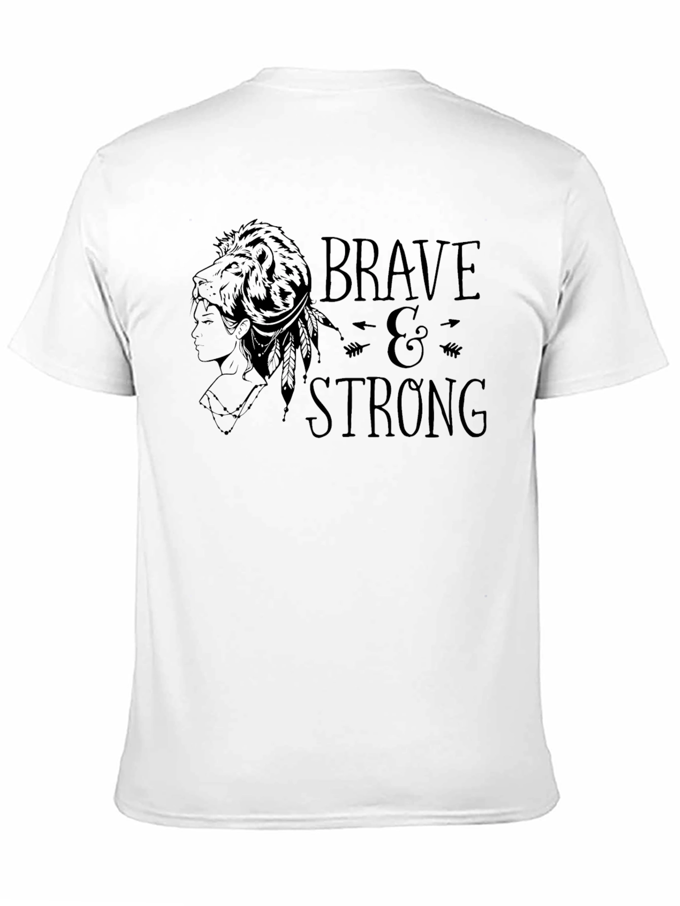 Brave & Strong Graphic T-Shirt - Black