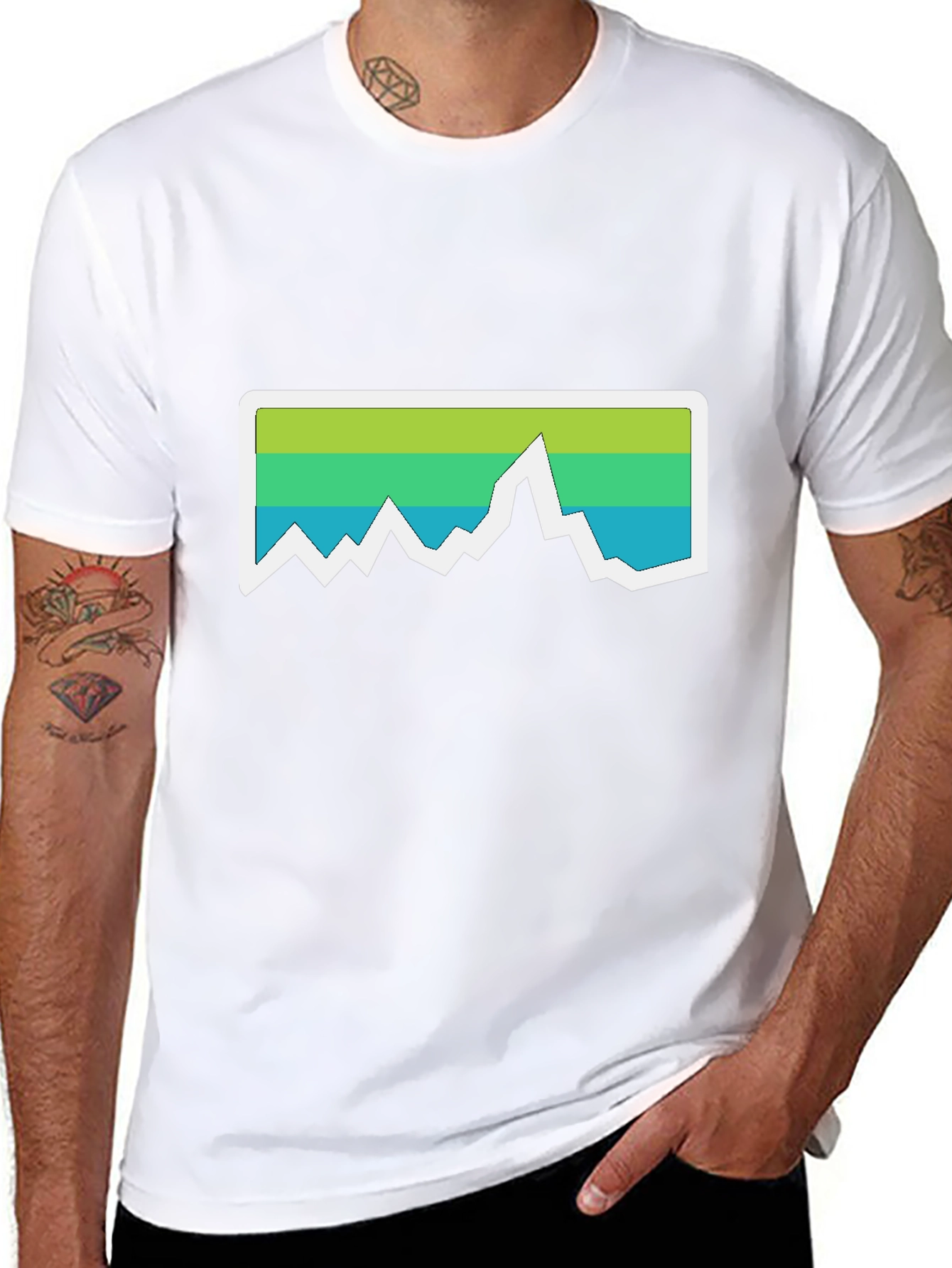 Mountain Graphic Tee - Black Casual T-Shirt