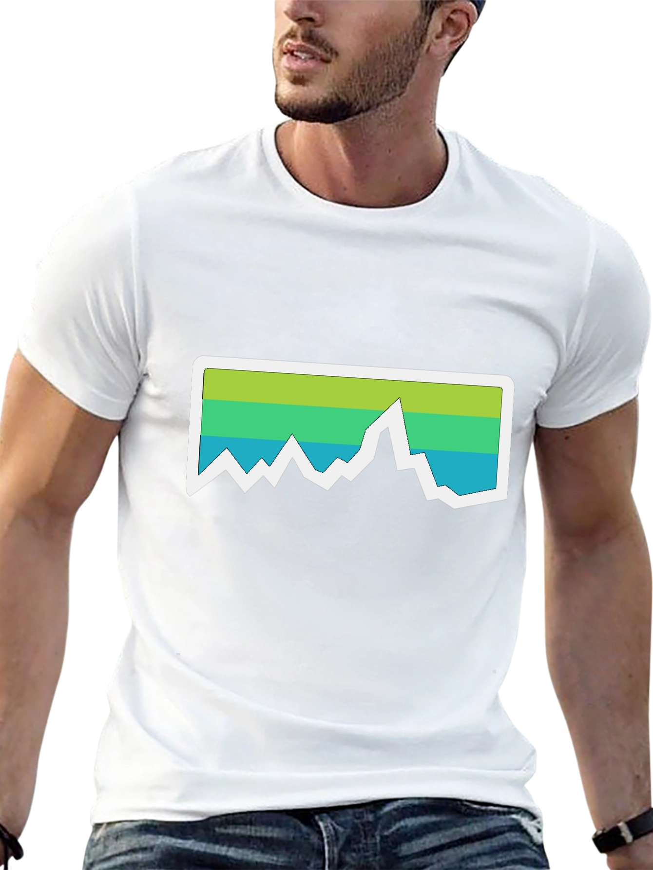 Mountain Graphic Tee - Black Casual T-Shirt