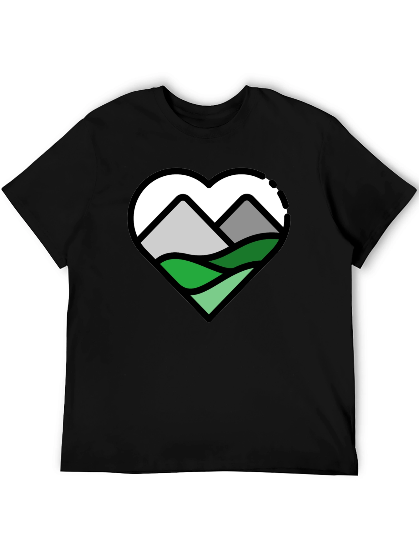 Mountain Heart Graphic T-Shirt - Nature Lover Tee