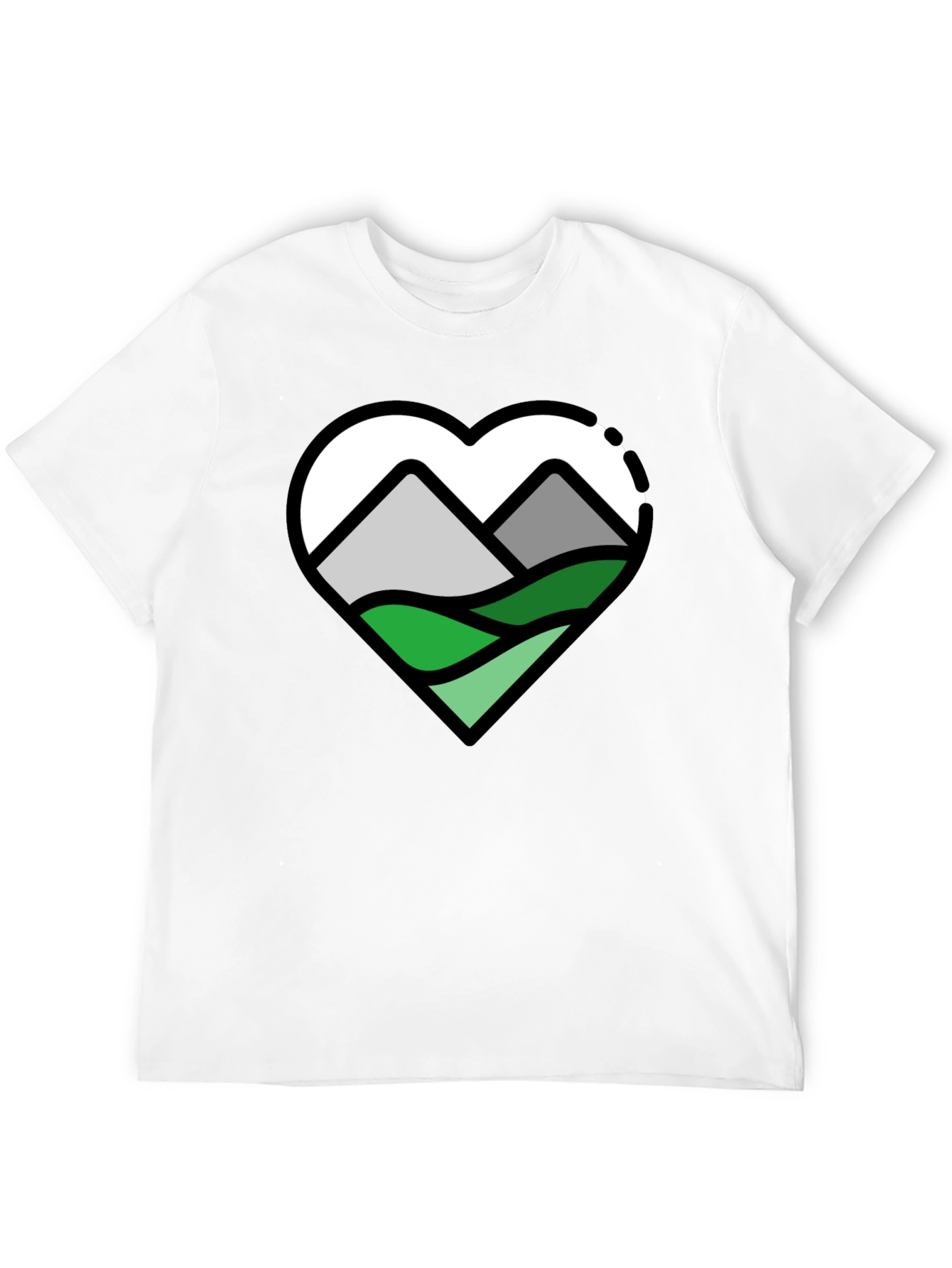 Mountain Heart Graphic T-Shirt - Nature Lover Tee