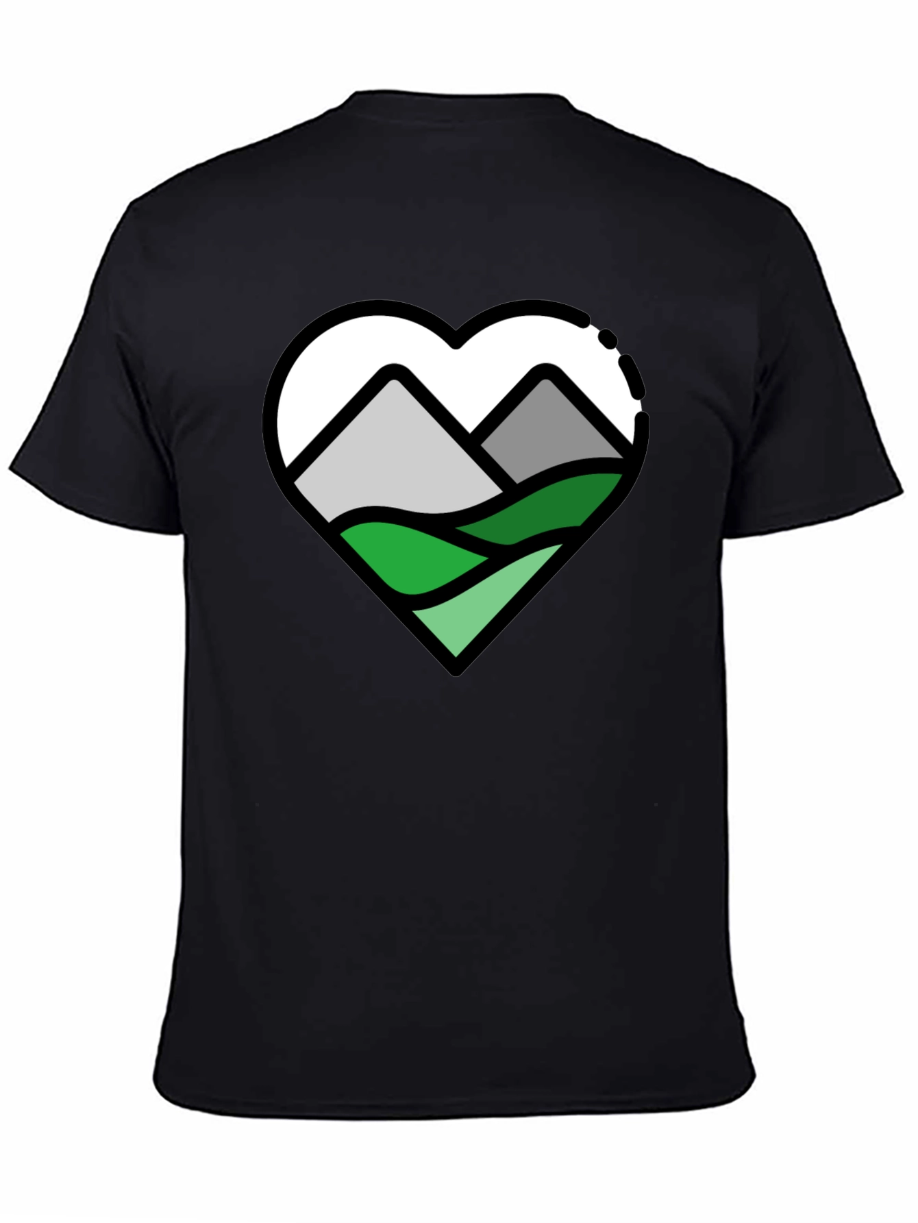 Mountain Heart Graphic T-Shirt - Nature Lover Tee