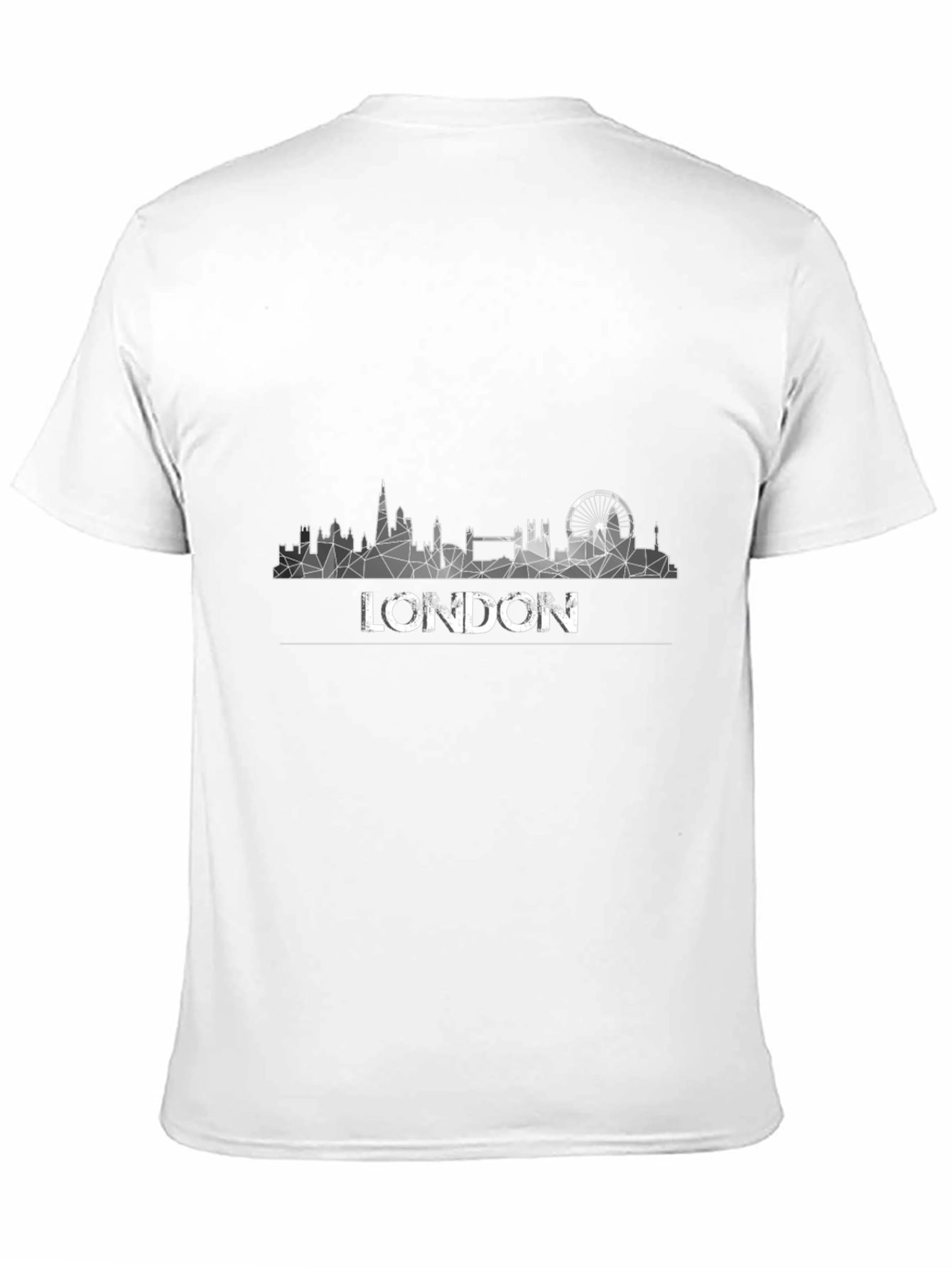 London Skyline Graphic Tee - Black Cotton T-Shirt